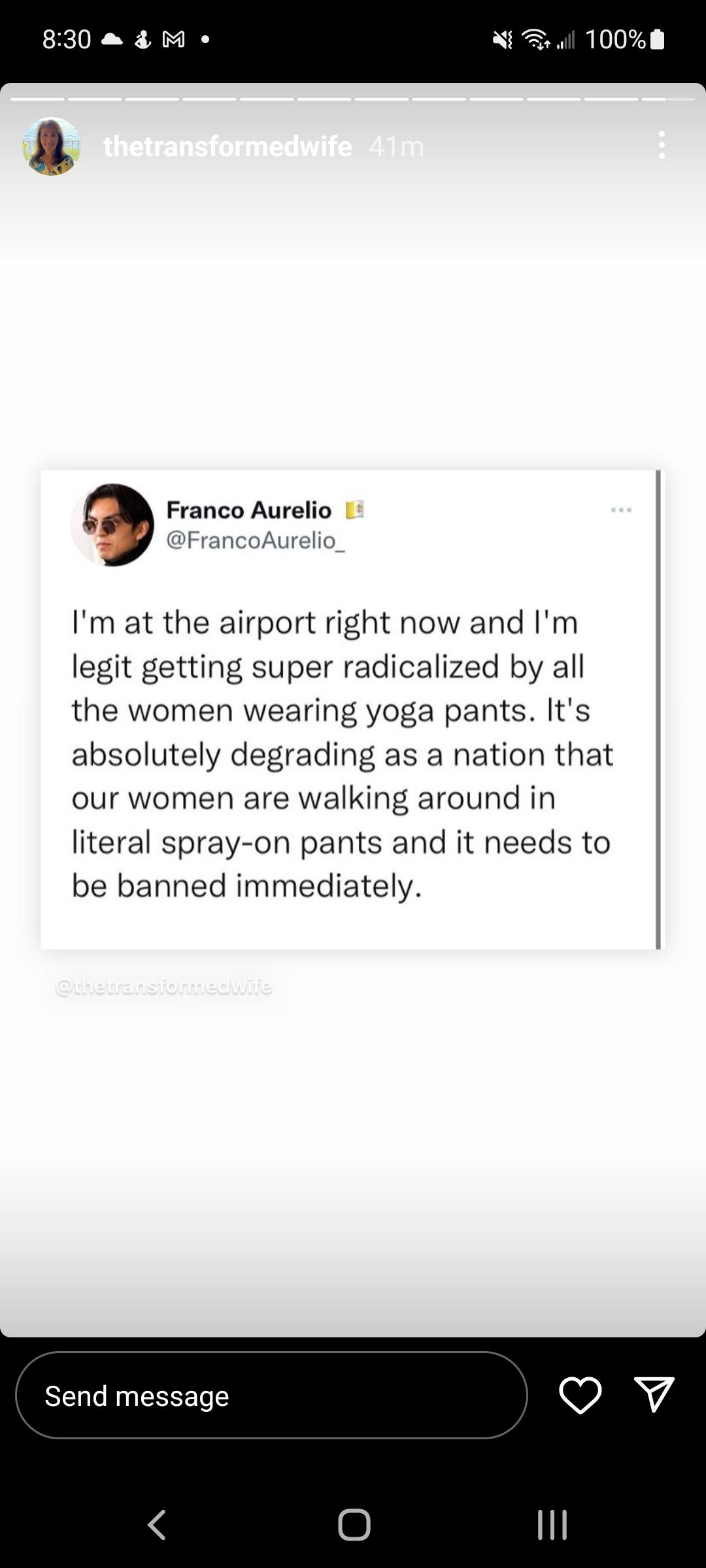 Apparently leggings need to be banned immediately 😂 r