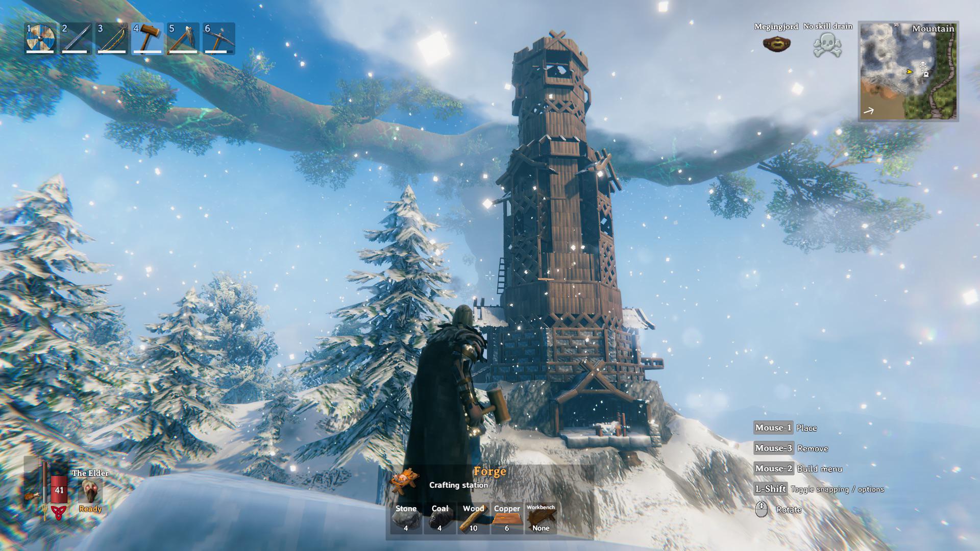 Mountain Watchtower I built. Took me 40 hours r/valheim