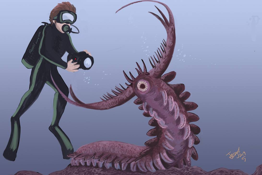 Diving with Omnidens, the giant Cambrian worm was a