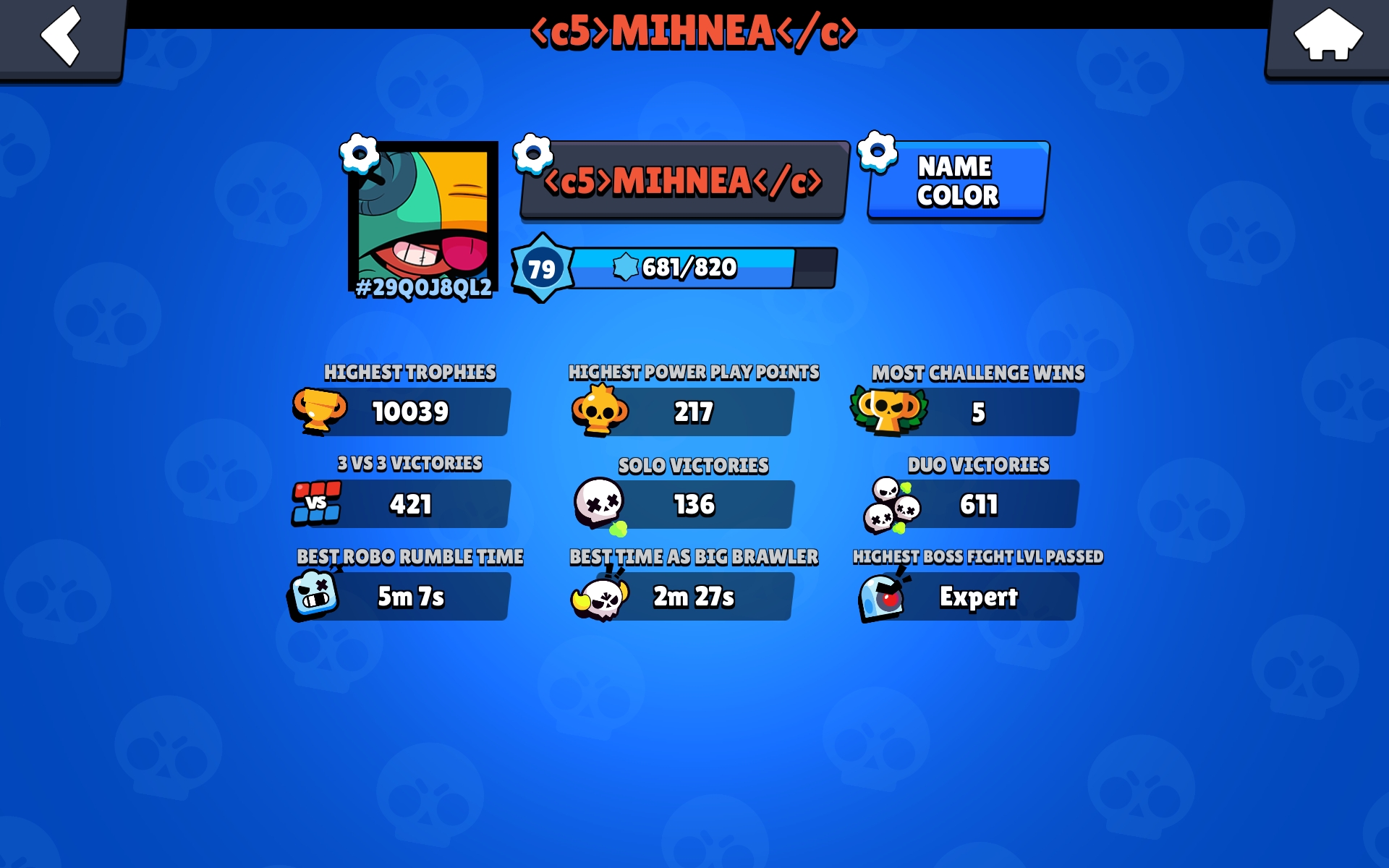 My ID on BRAWL STARS r/Brawlstars