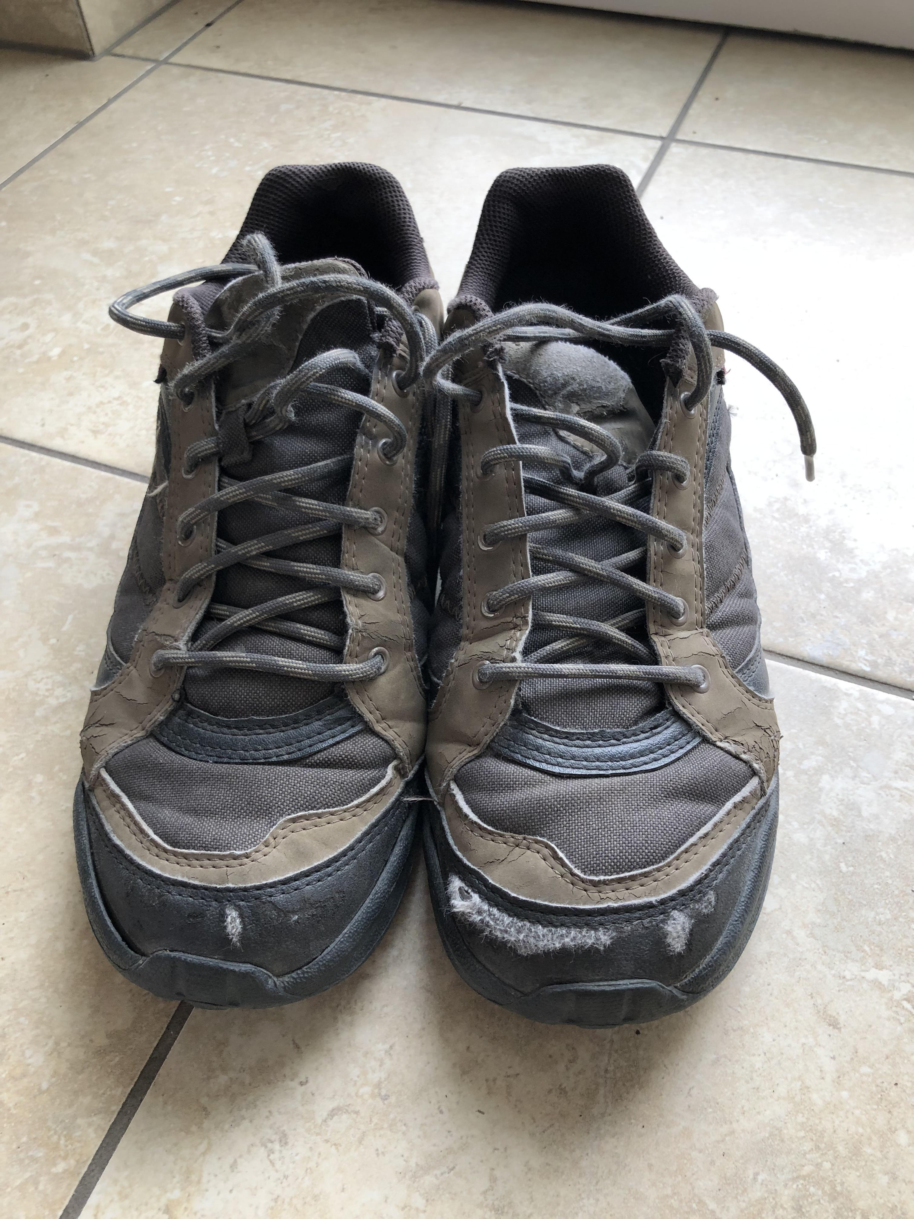 Ten years ago I bought this pair of cheap walking shoes at Decathlon’s