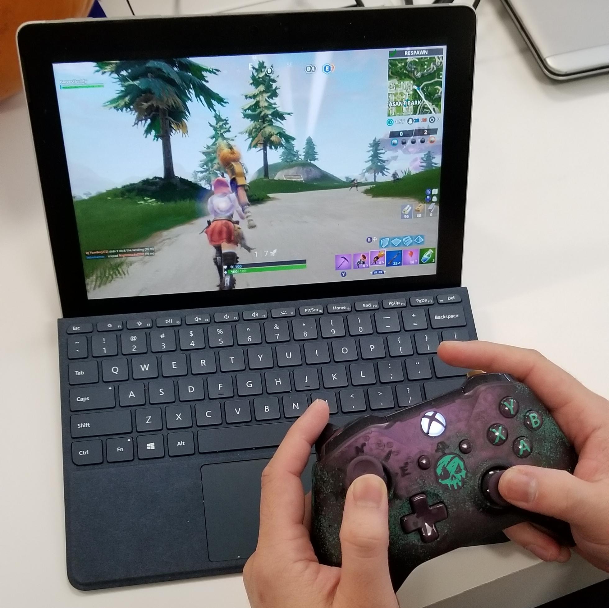 Playing Fortnite on a Surface Go flawlessly. r/Surface