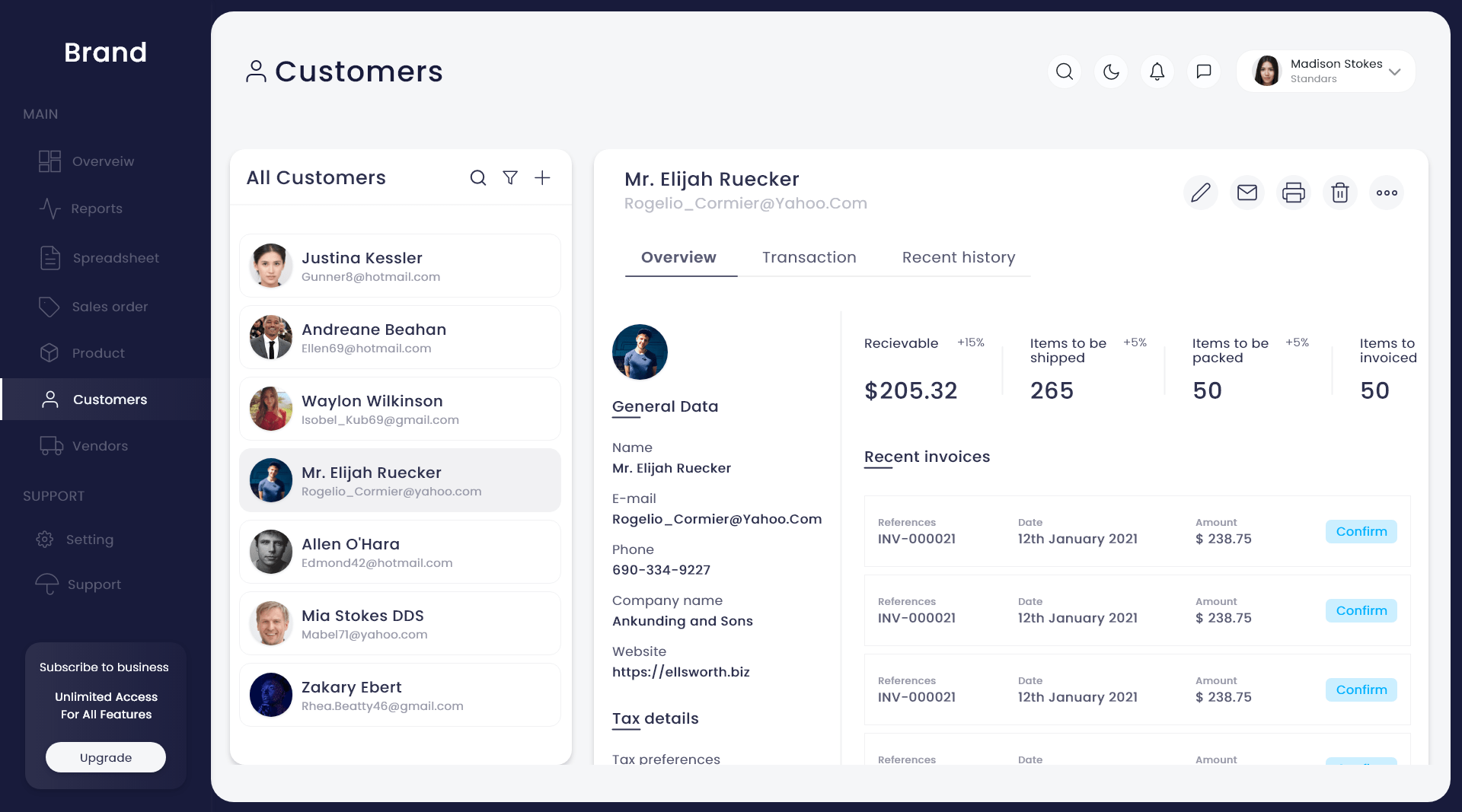 Inventory Management System UI Design