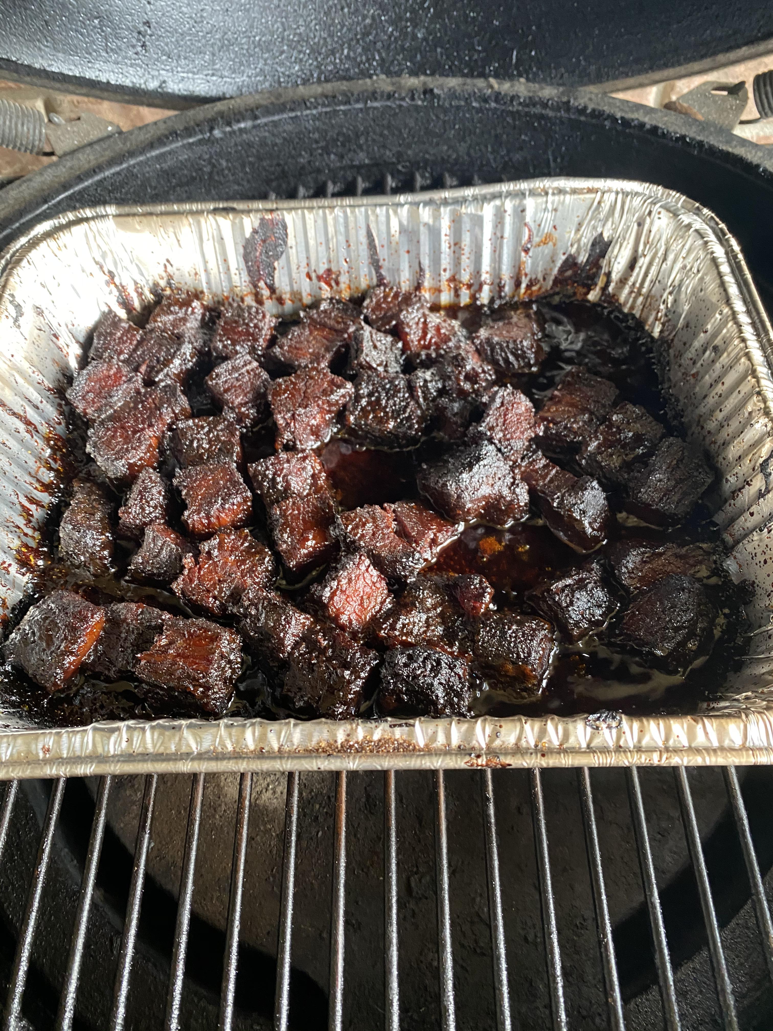 Made Brisket Burnt ends yesterday, turned out amazing r/biggreenegg