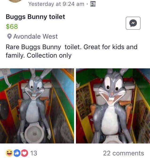 Thanks, I hate bugs Bunny toilet TIHI