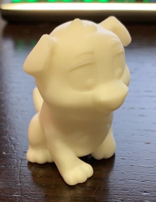 First print (full dog) w/Ender 3 Pro and included filament