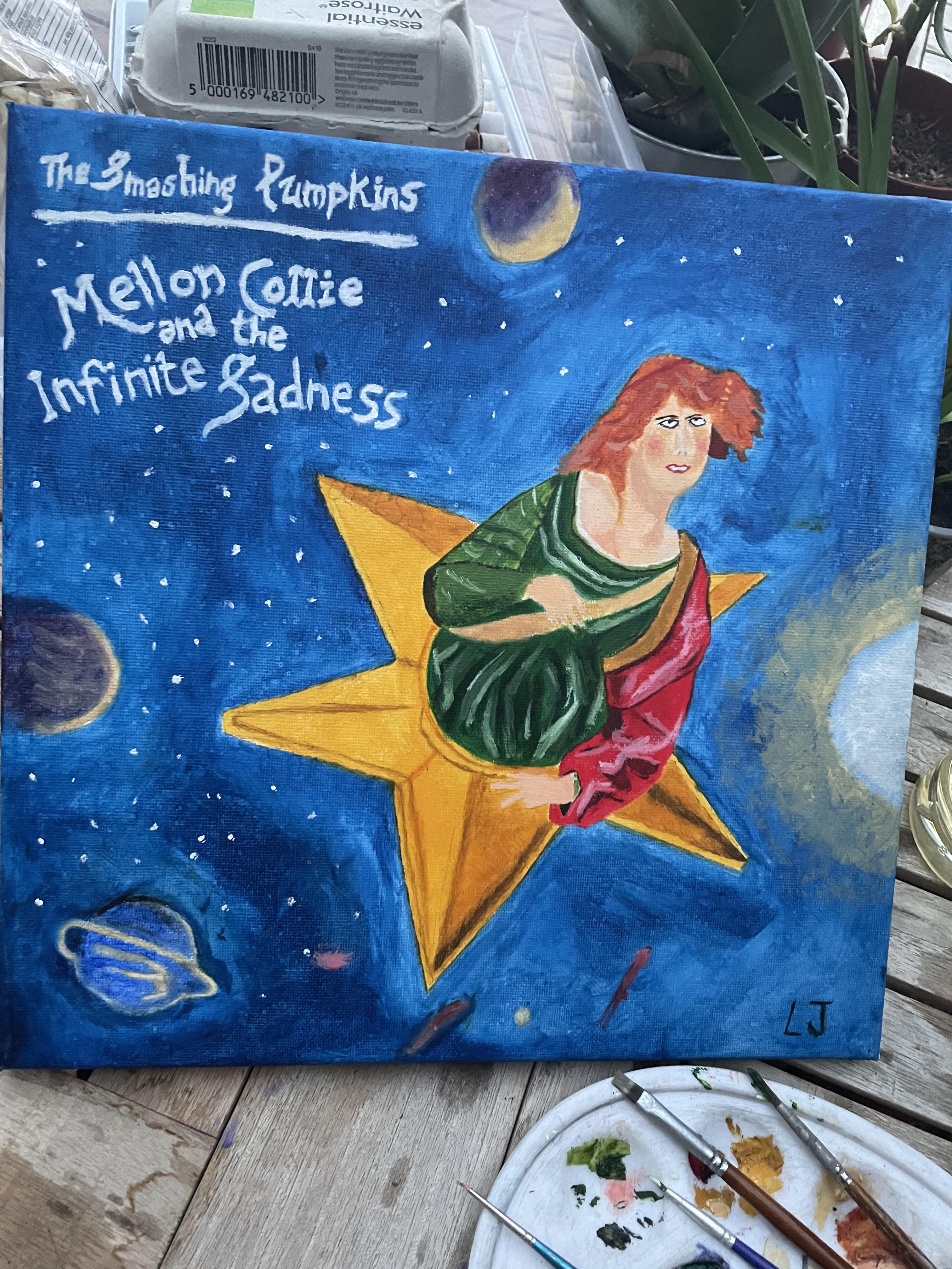 My interpretation of the Mellon Collie cover art with oils. Had a lot
