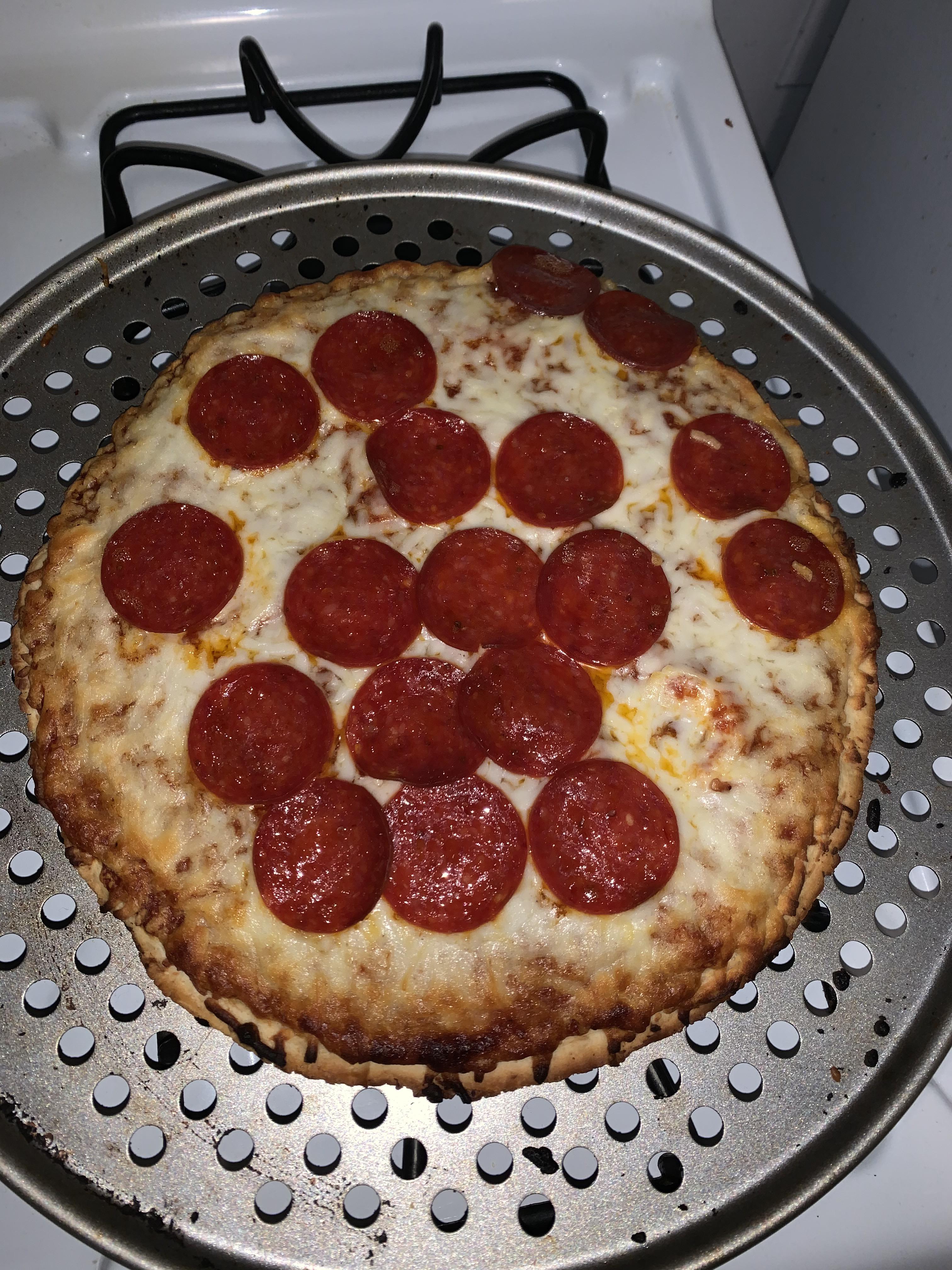 A frozen pizza I made pics