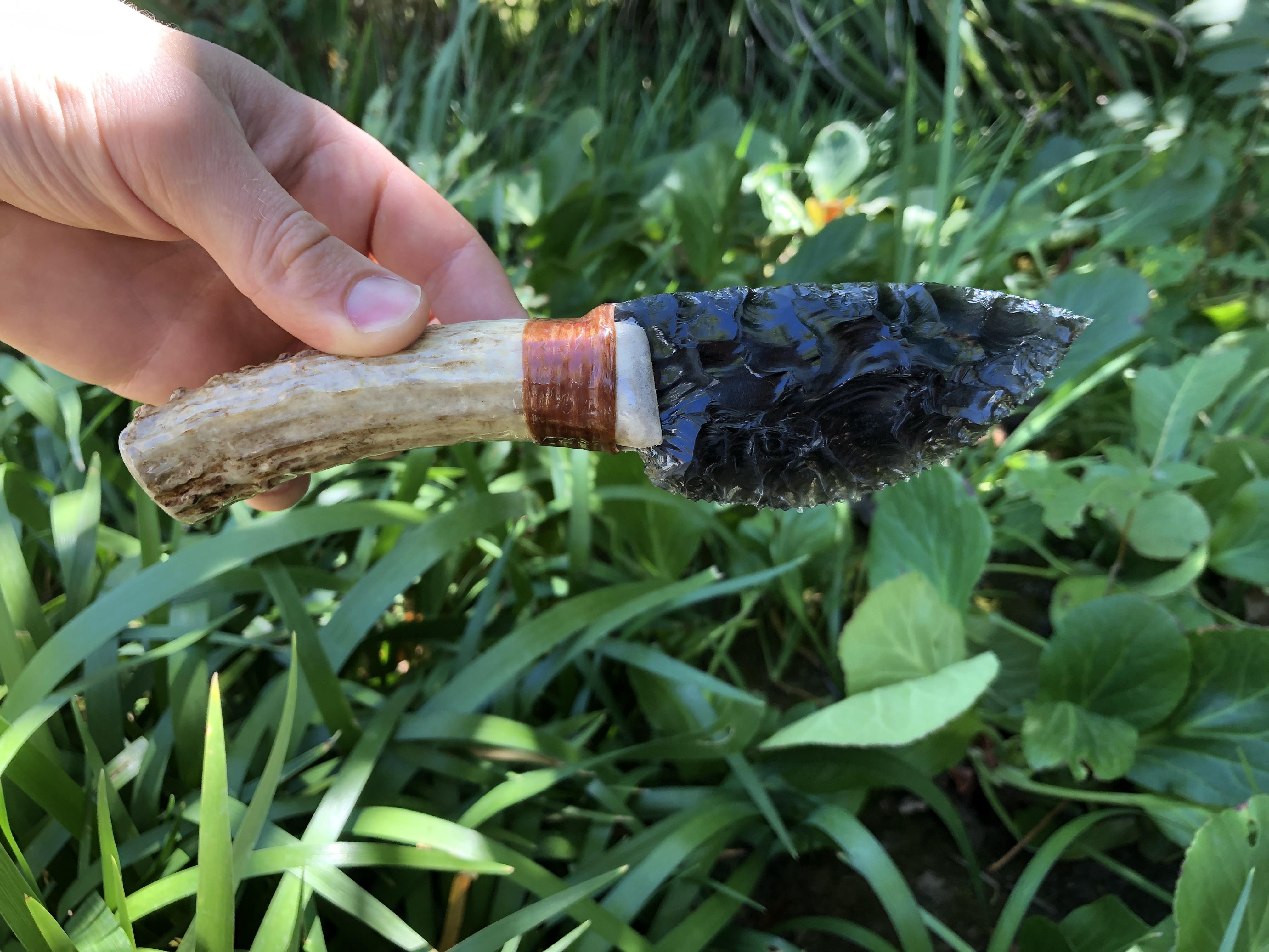 Volcanic glass (obsidian) knife I made r/interestingasfuck