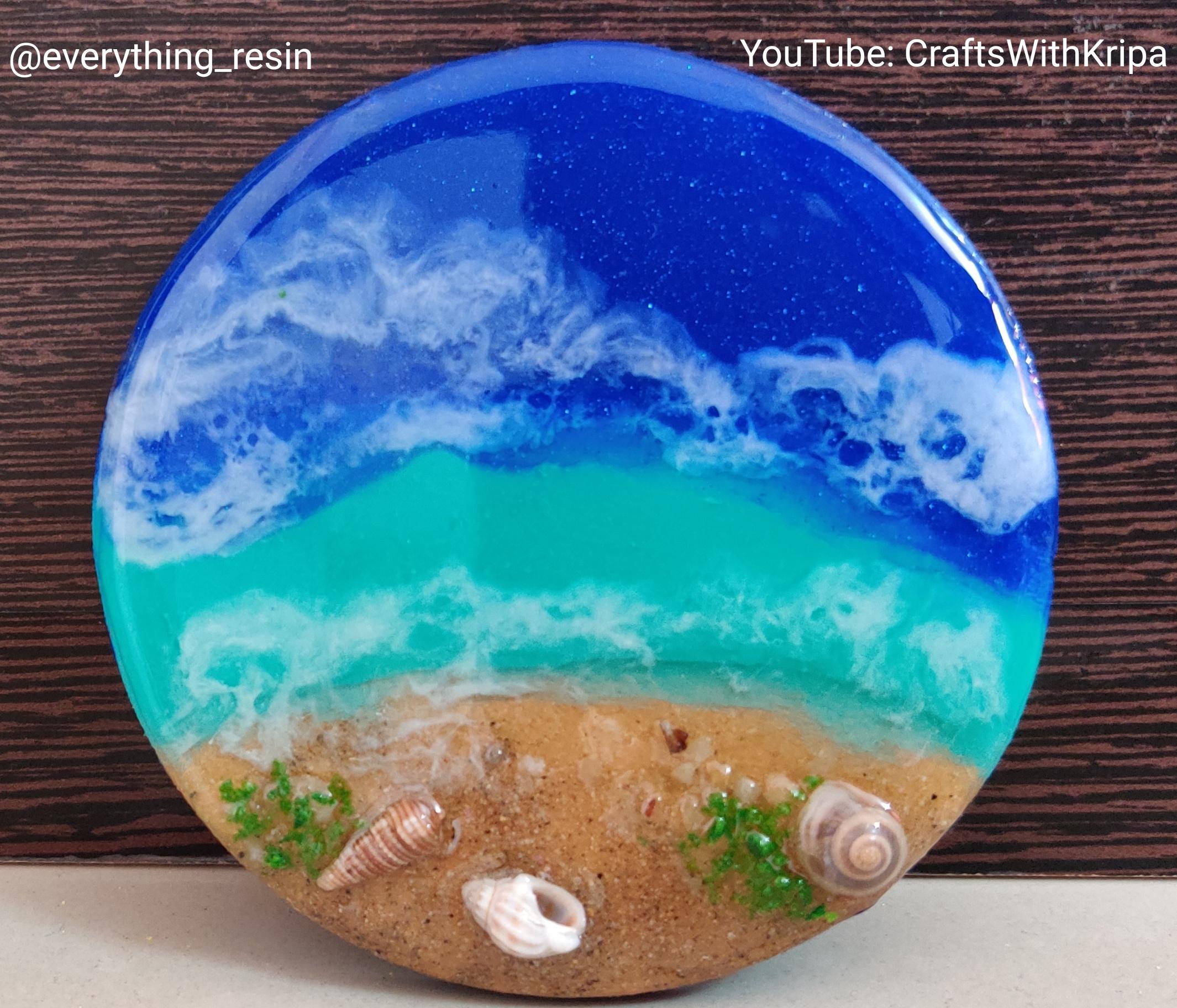 Beach themed resin coaster r/resin
