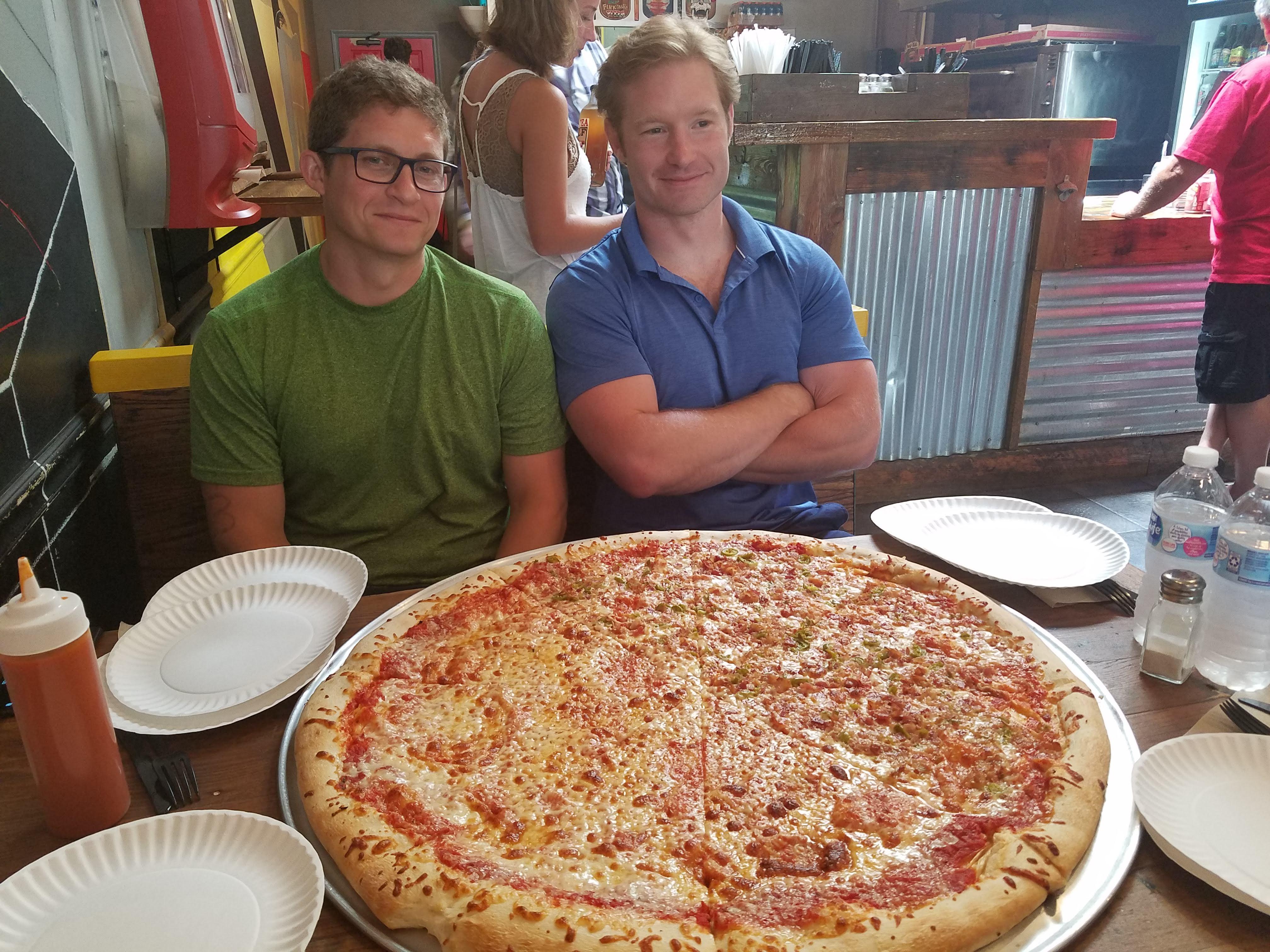 Post triathlon Benny Vitali's Fredericksburg, VA Pizza