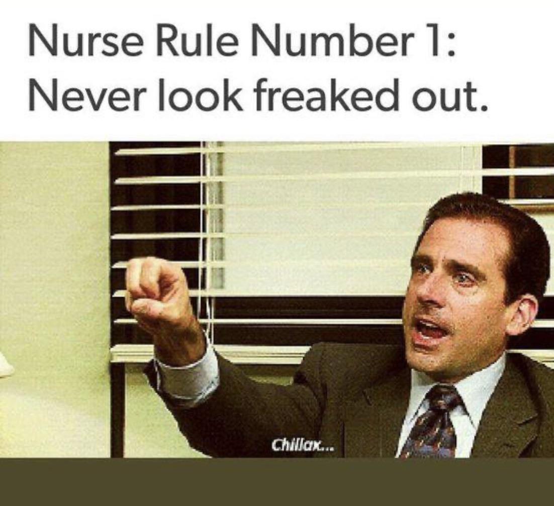 Fake it till you make it. nursing
