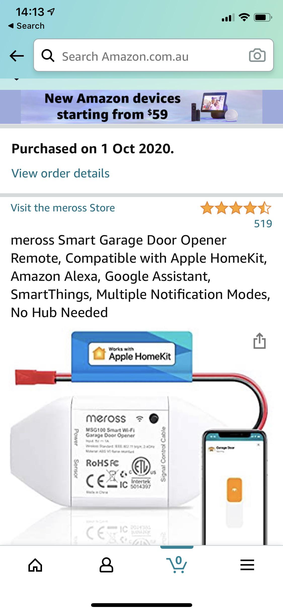 Meross Garage Door opener with HomeKit now available in Australia, 5