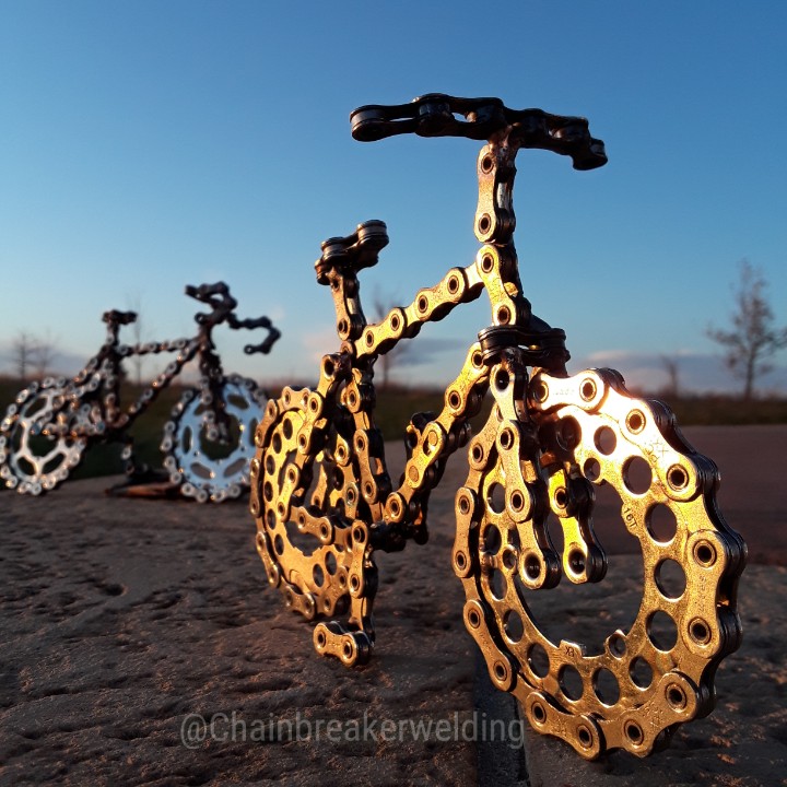 Bikes made out of bike chain. Made by me r/bicycling