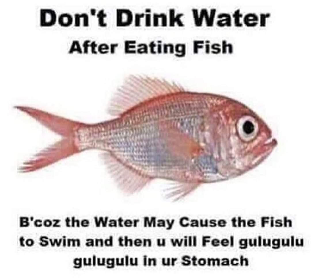 Don’t Drink Water After Eating Fish