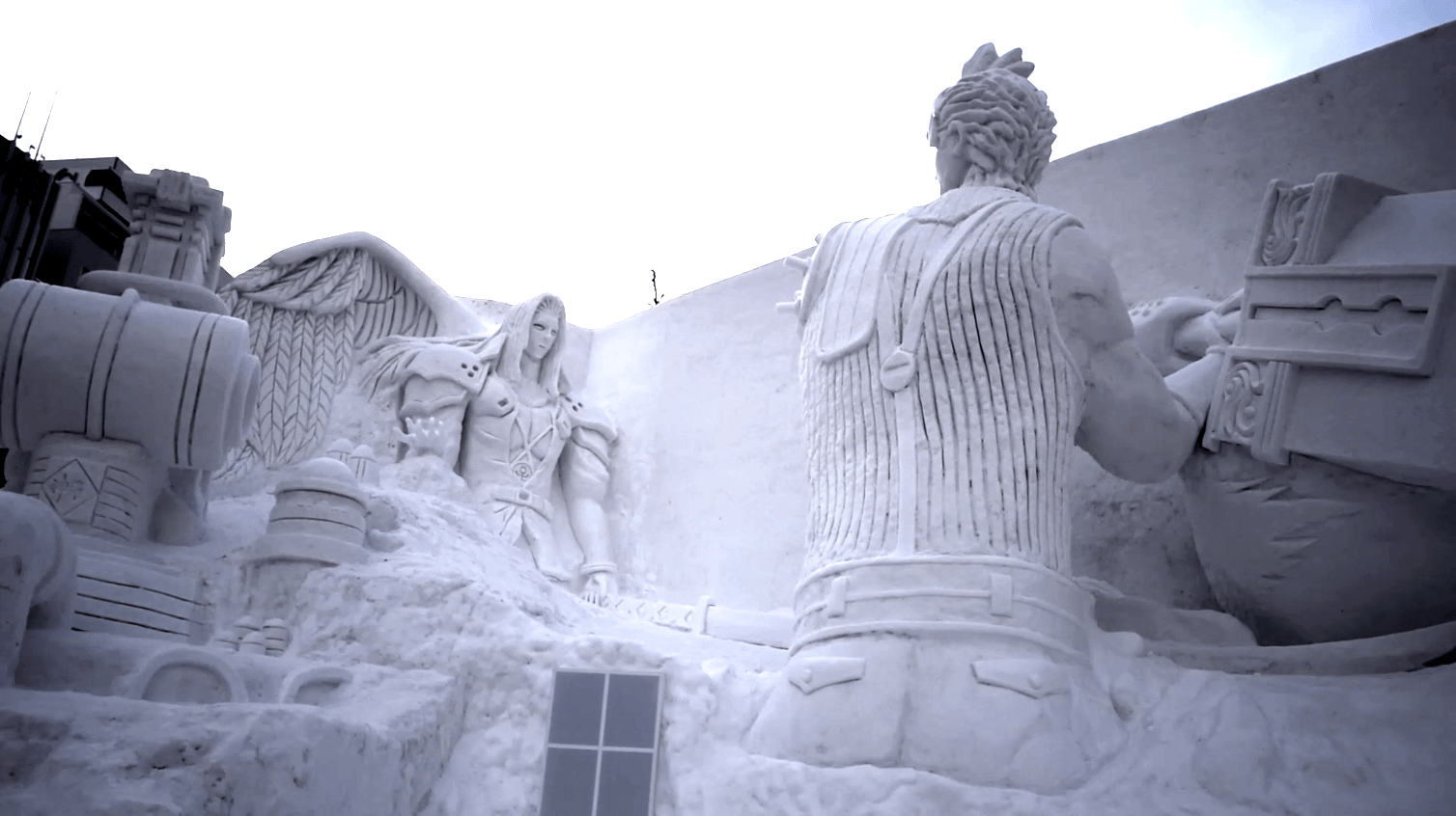Huge VII snow sculpture Japan's Sapporo Snow Festival r/FinalFantasyVII