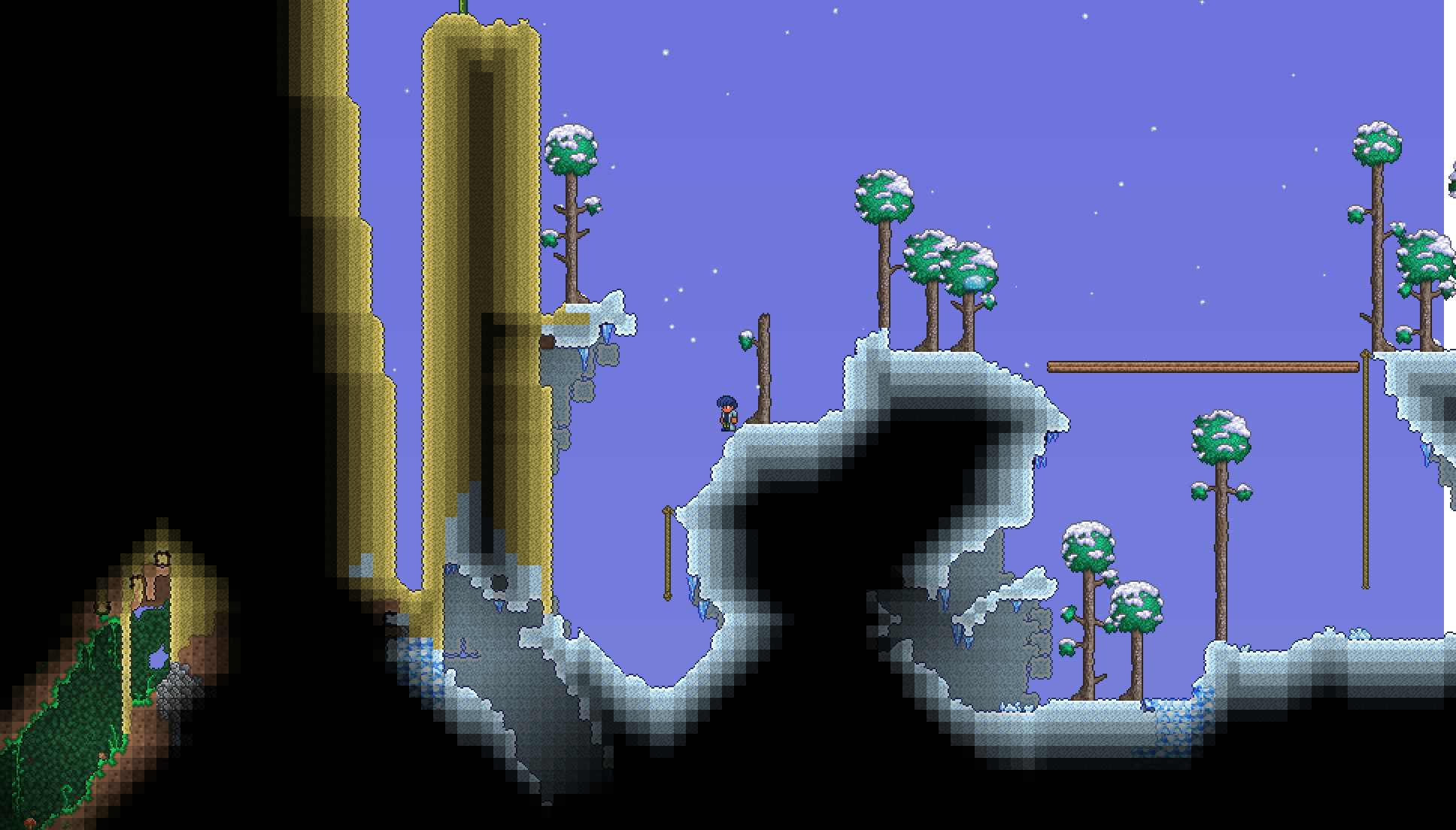 Naturally generated sand wall! r/Terraria