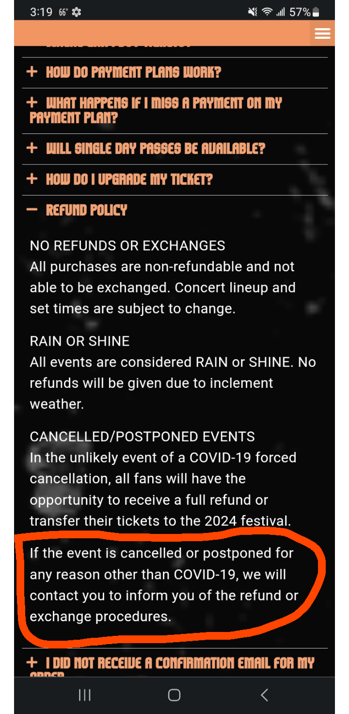 BLUE RIDGE ROCK FESTIVAL 2023 REFUNDS!! r/Blueridgerockfest