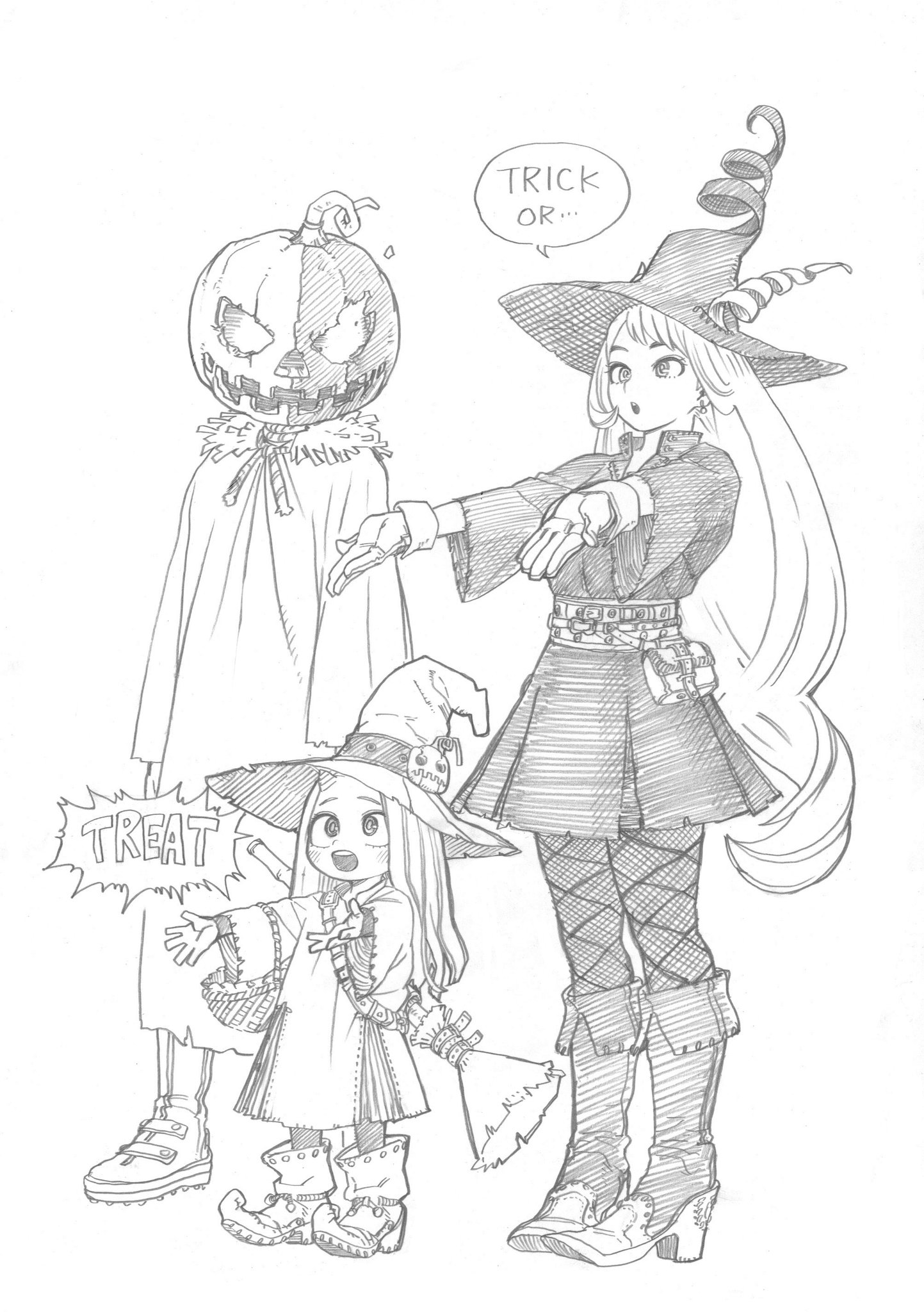 [ART] Halloween Sketch from Kohei Horikoshi (My Hero Academia) r/manga