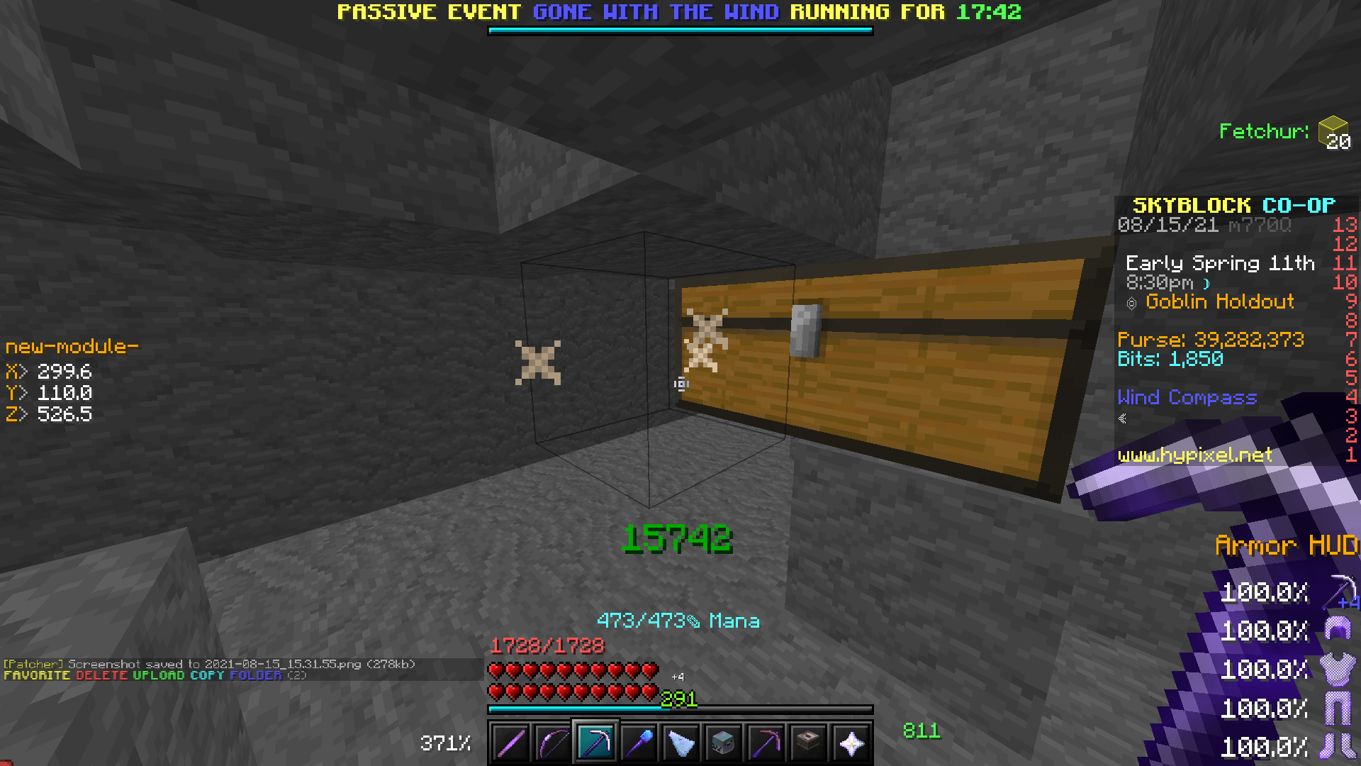 Remember double treasure chest? Dull; HEREBY I PRESENT TO YOU, TRIPPLE