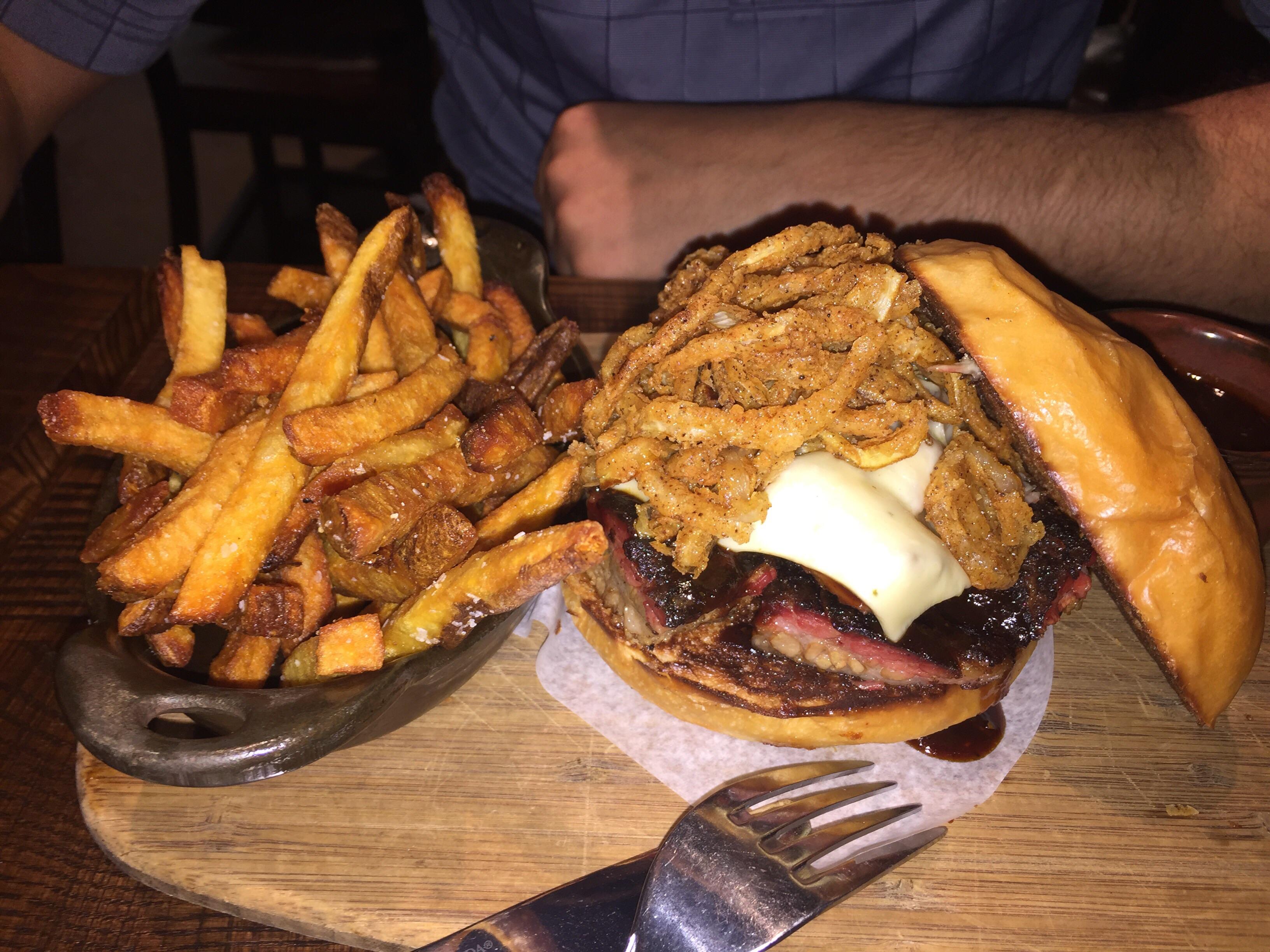 [I Ate] BBQ Brisket sandwich and Fries r/food
