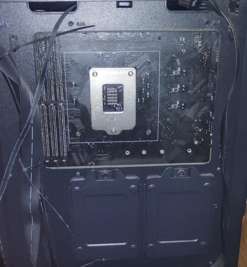 Can I install cpu cooler back plate directly through cutout without