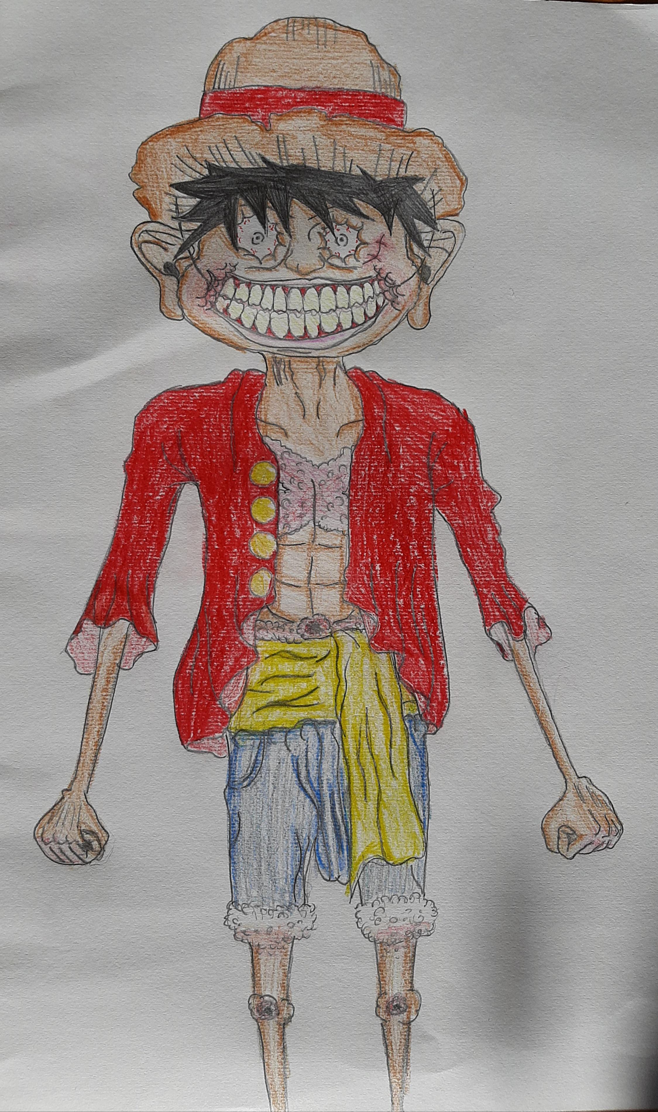One Meat ( Luffy MeatCanyon style, drawn by me ) r/MemePiece