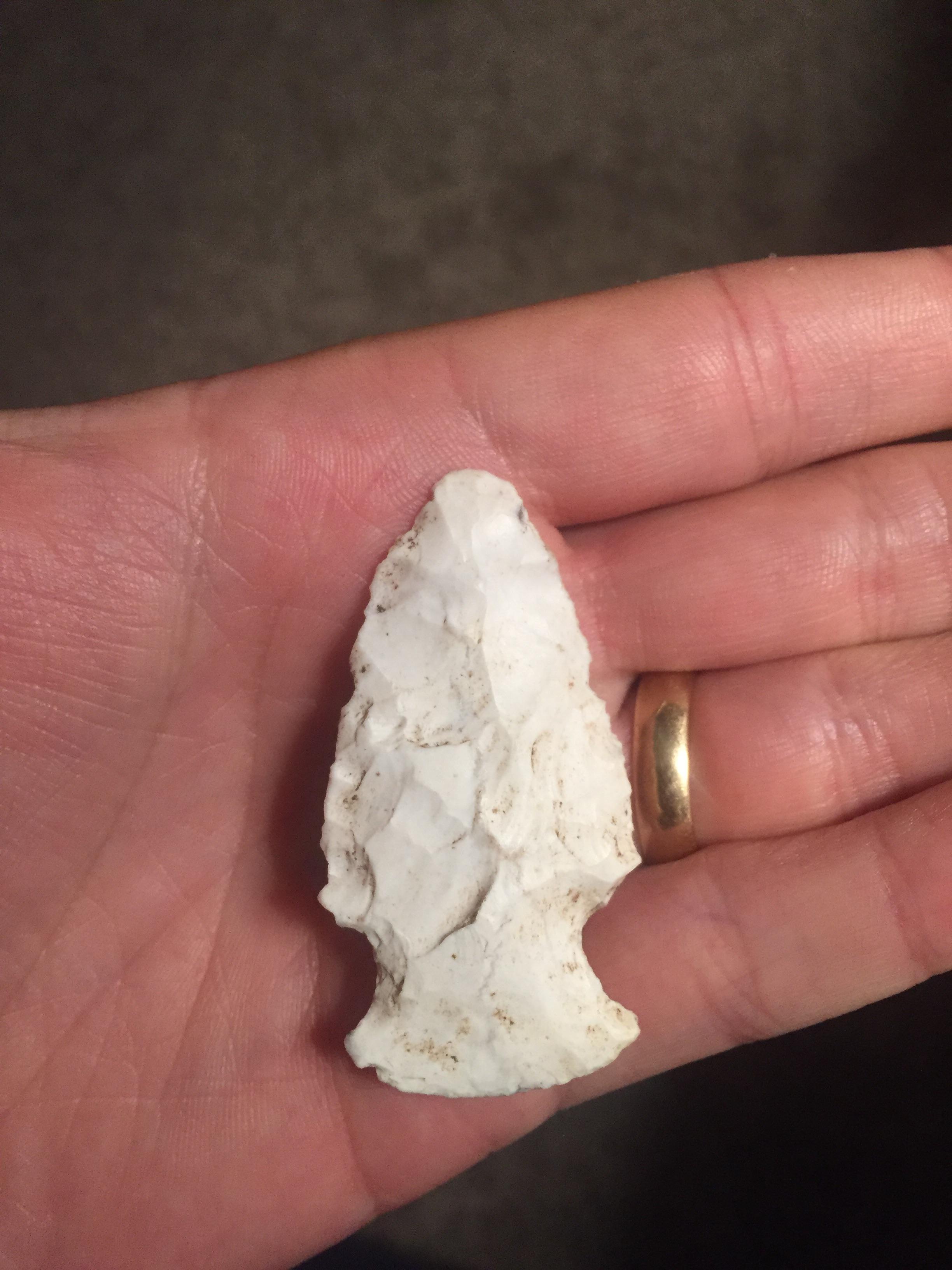 Found this arrowhead down hill from a bluff in Northwest Arkansas (can