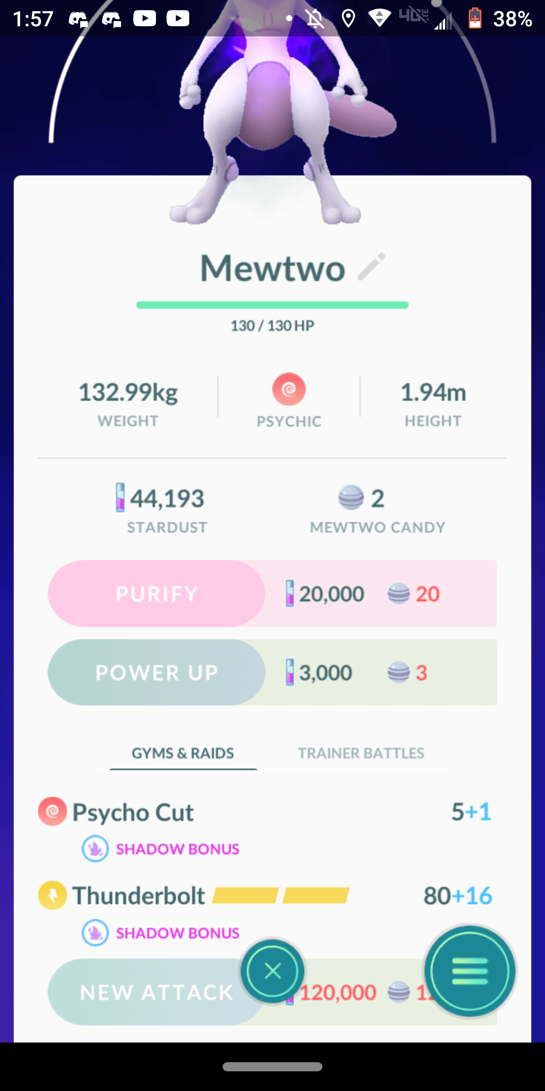 What's the best moveset for Mewtwo? TheSilphRoad