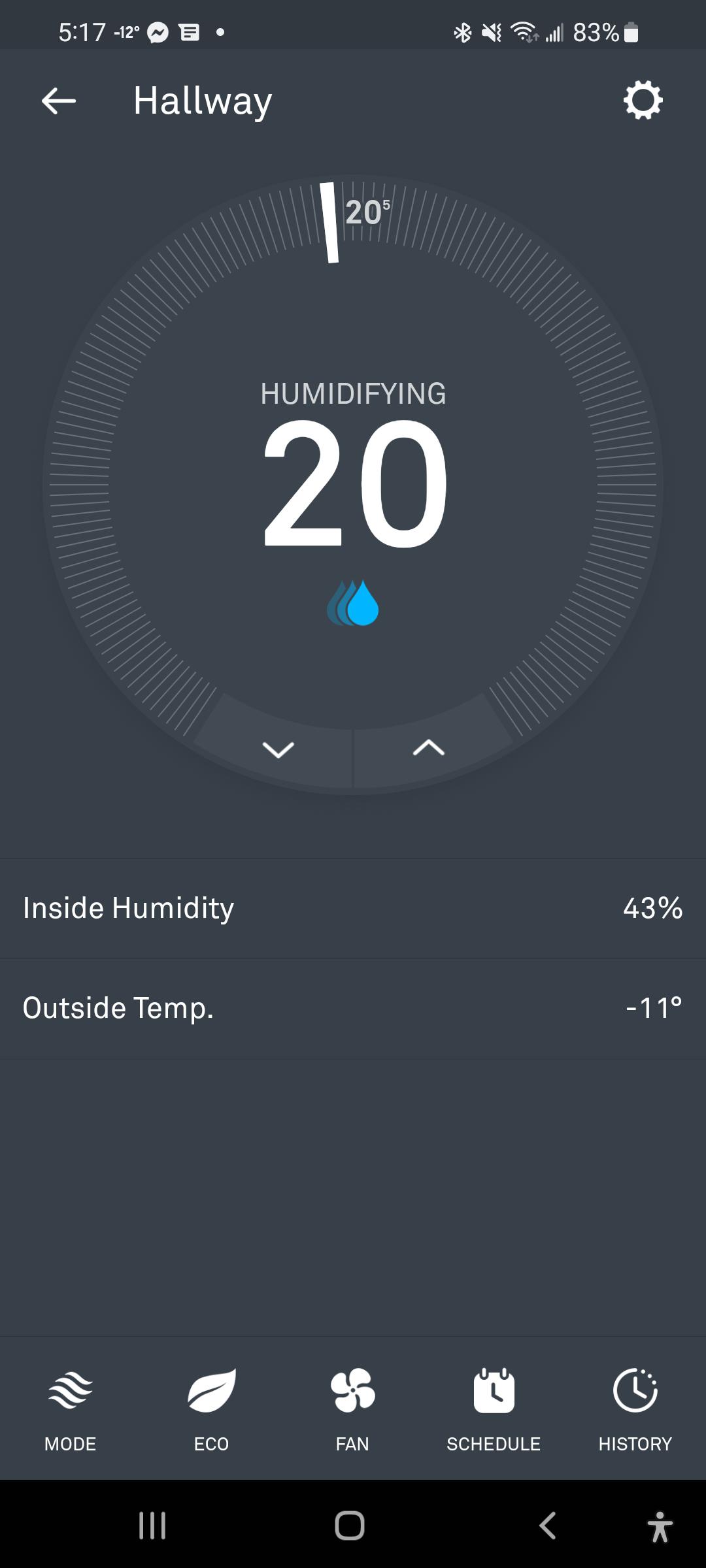 why is the humidifier not turning off? it's set to 40% : r/Nest