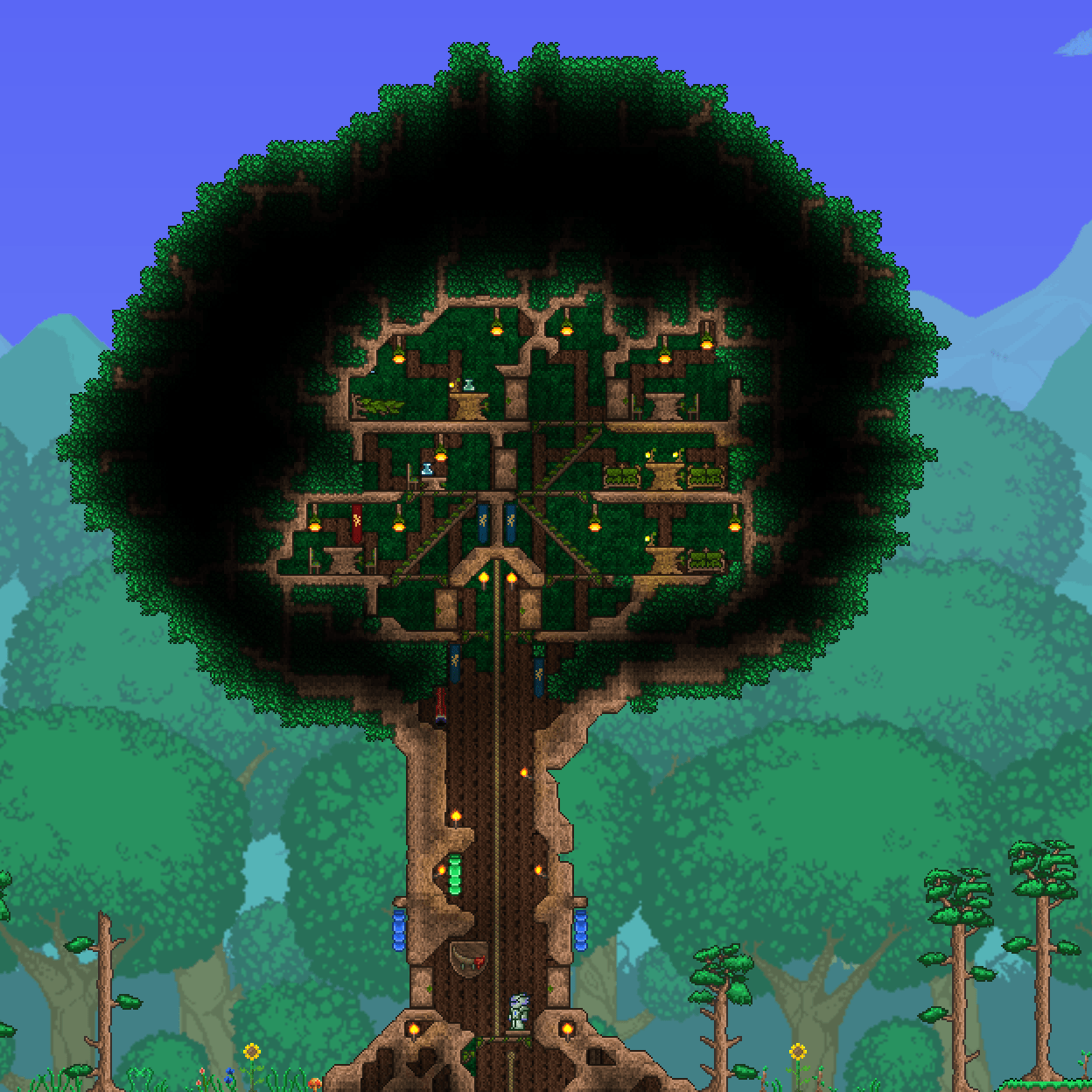 Finally My TreeHouse Has Been Finished! D r/Terraria