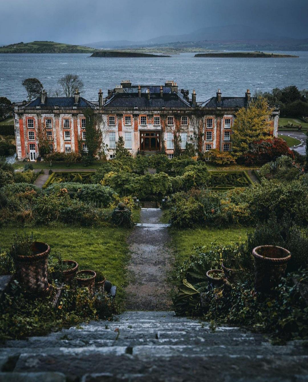 The 18th century Bantry House on the shores of Bantry Bay, Cork