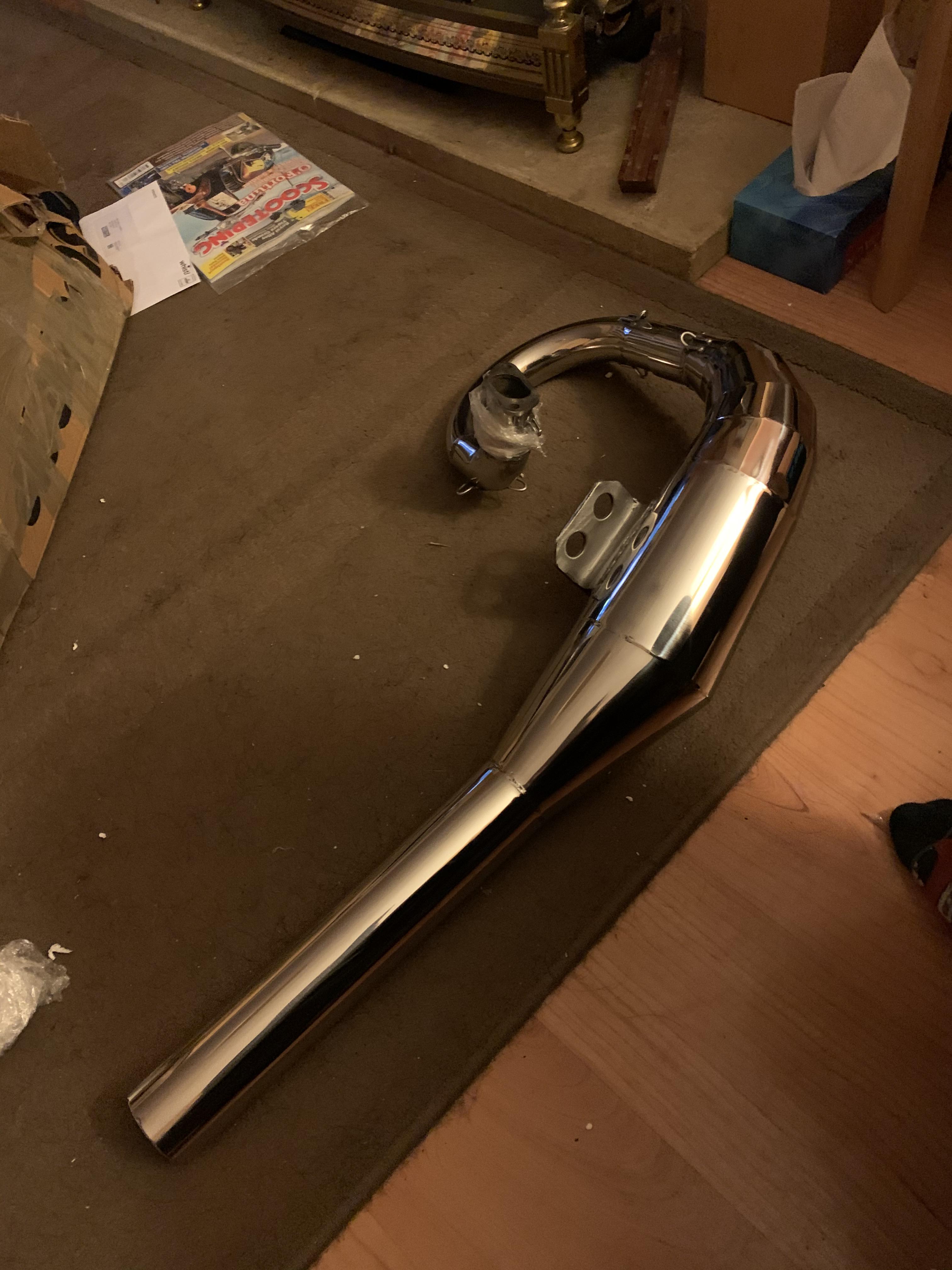 New Lambretta exhaust. Sexy. r/scooters