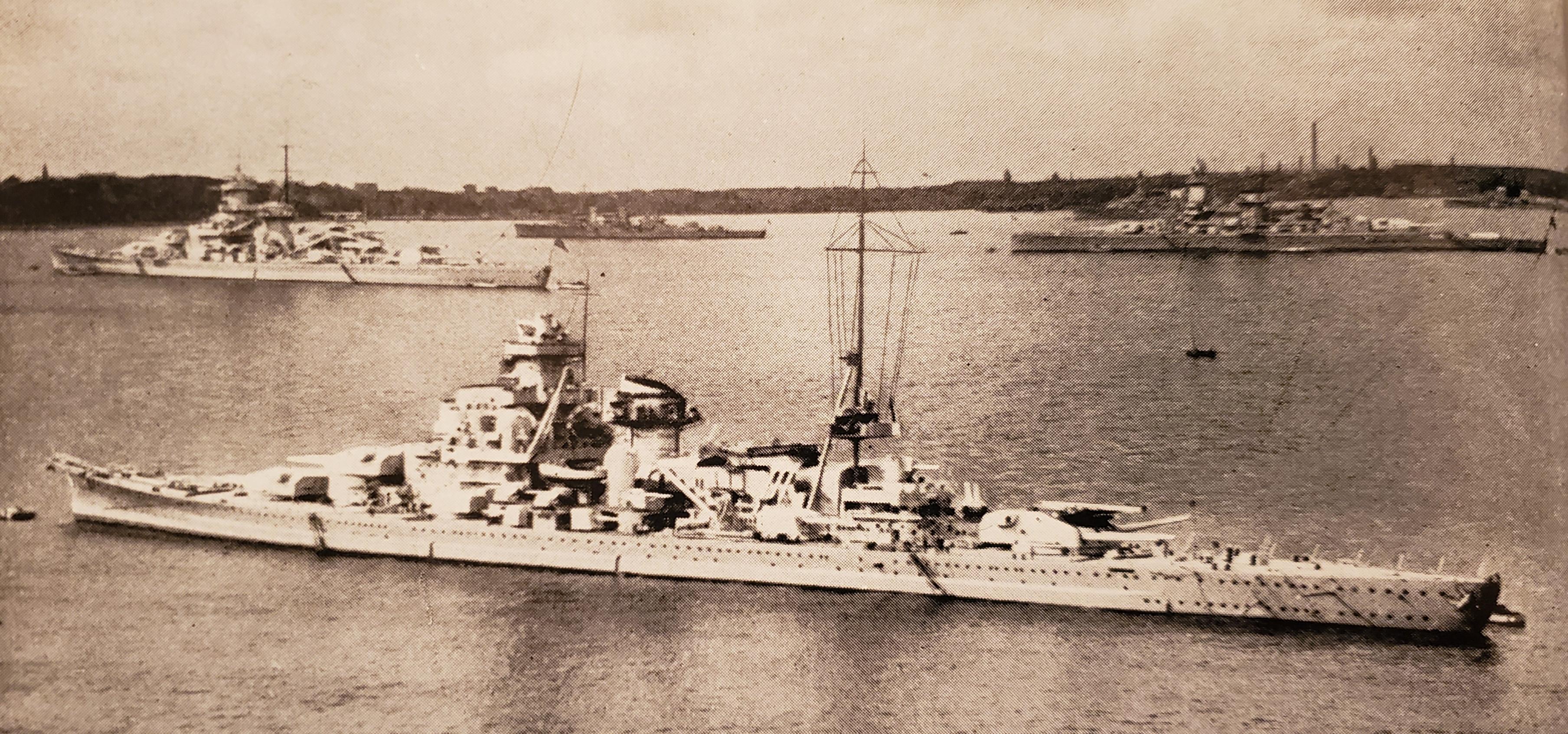 Scharnhorst with sister ship Gneisenau and the pocket battleship