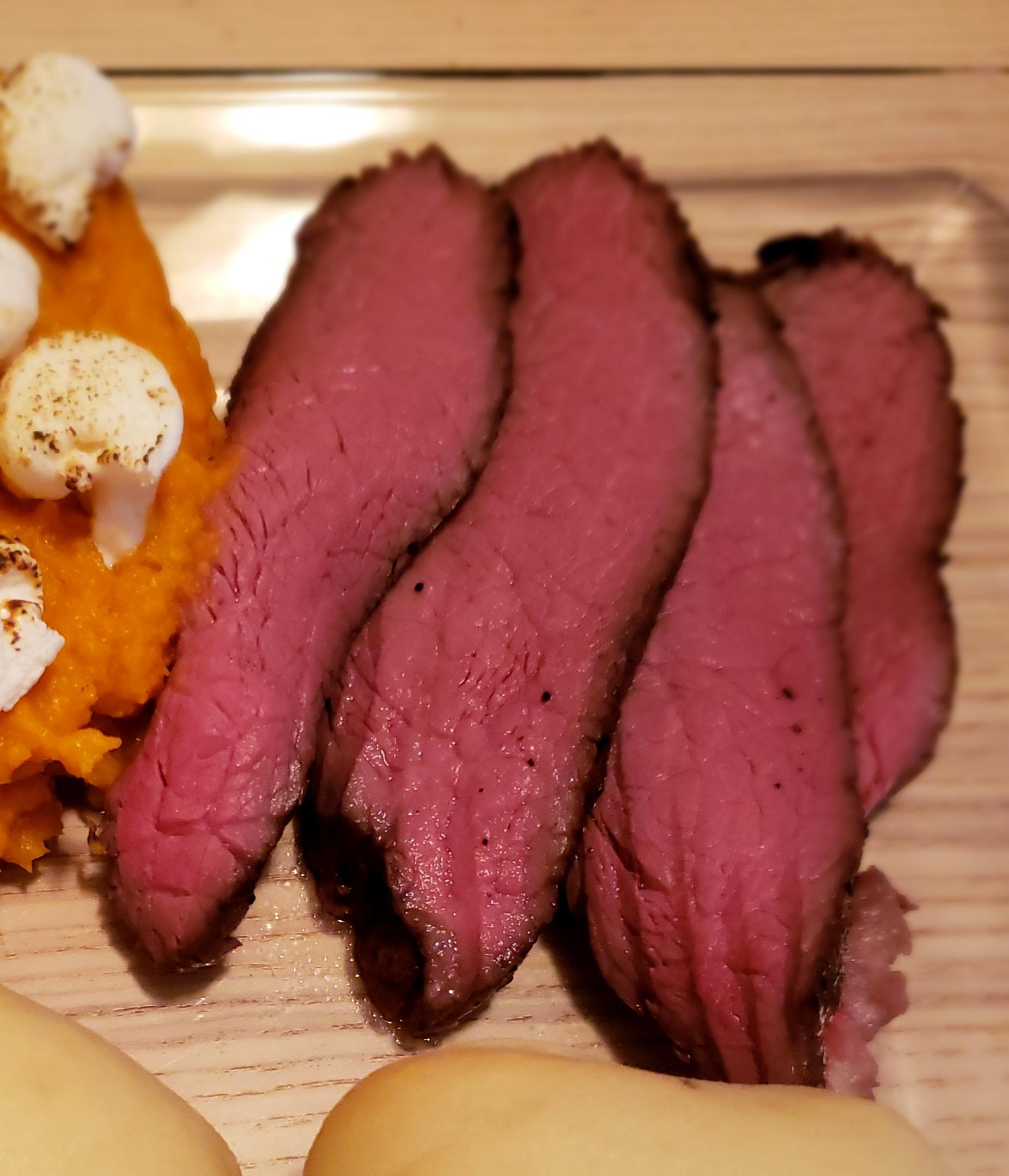 Sous vide top sirloin cap. All it needs is some salt and pepper. Better