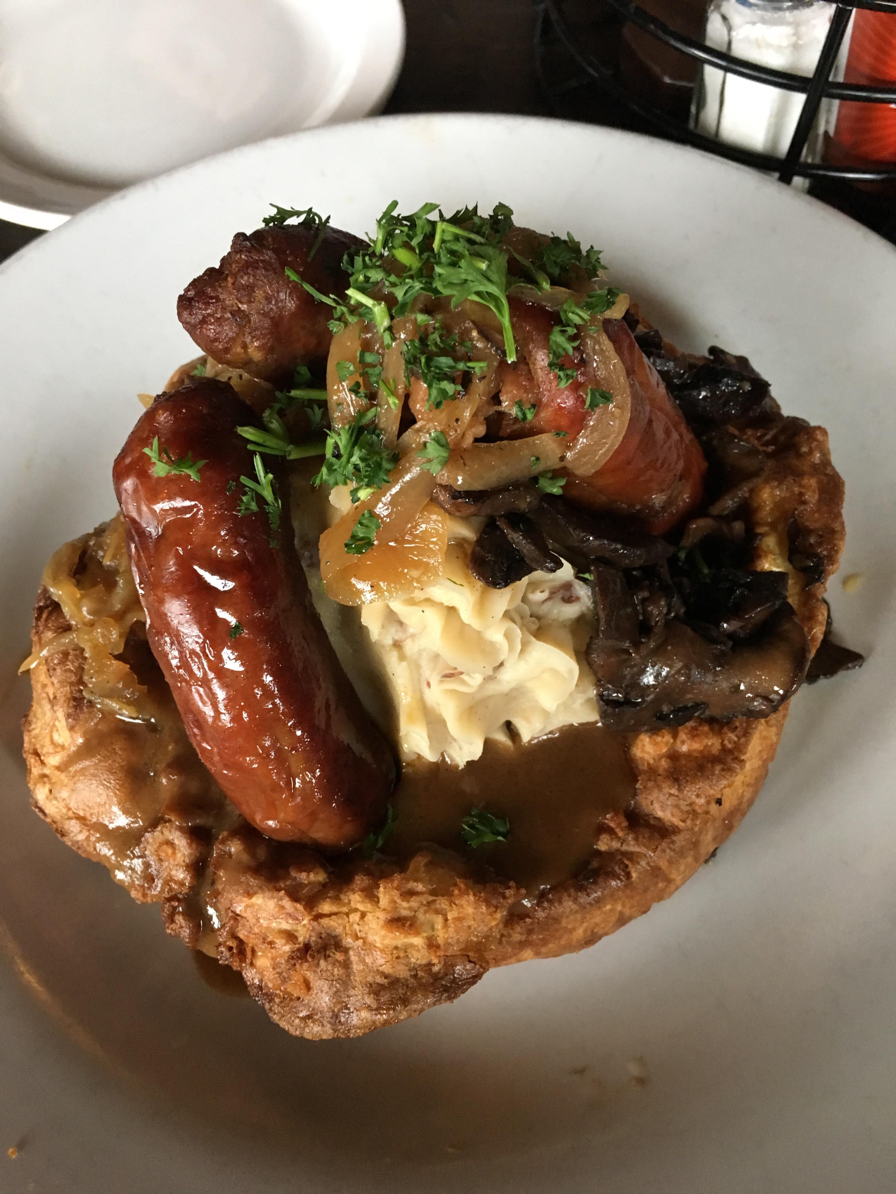 [I ate] bangers and mash with a huge Yorkshire pudding under r/food