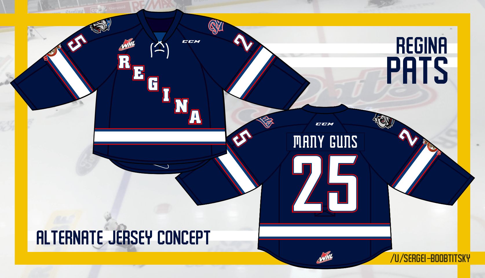 Regina Pats 3rd Jersey Concept r/hockeydesign
