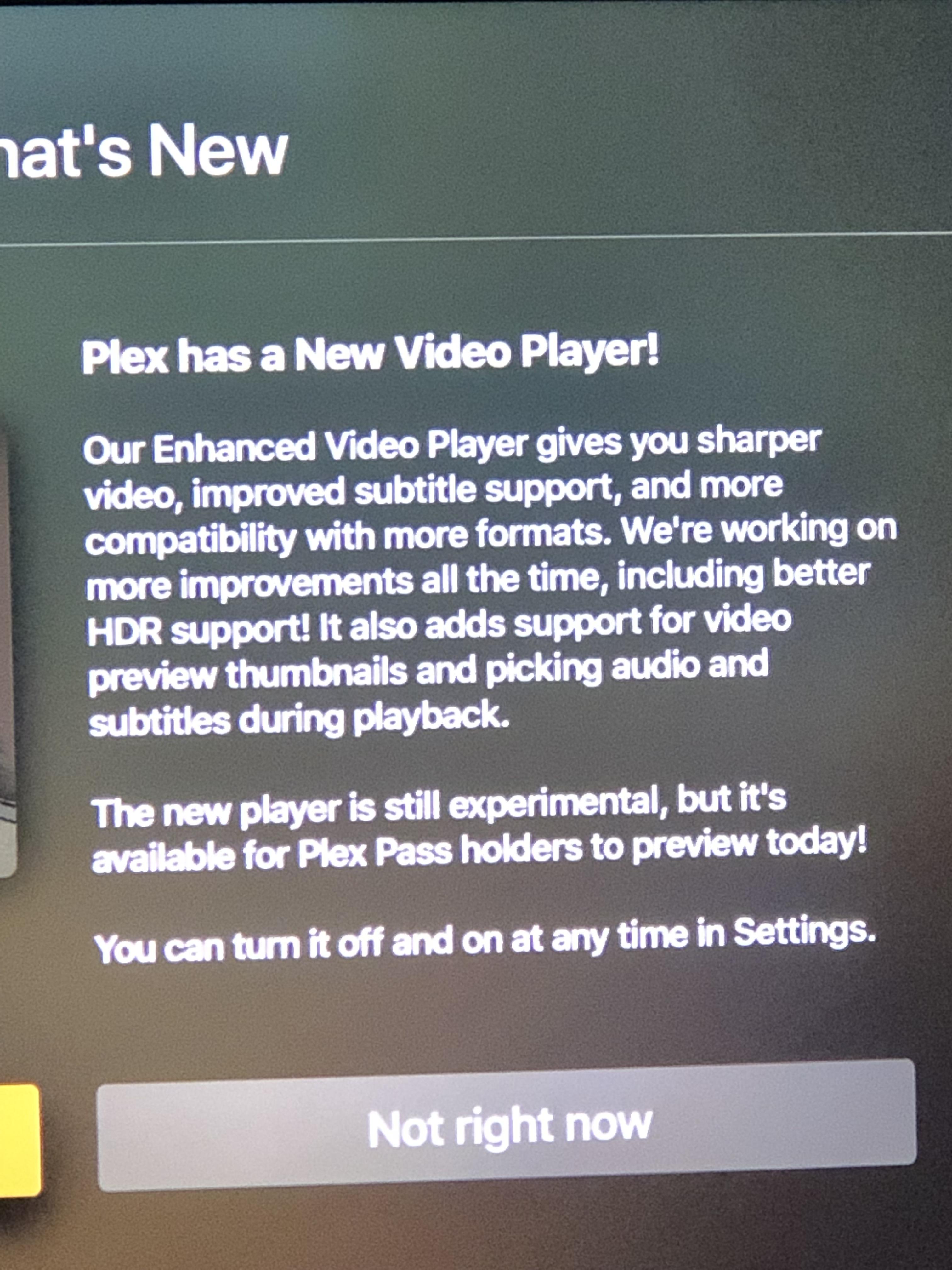 Plex media player will not play videos hopderare