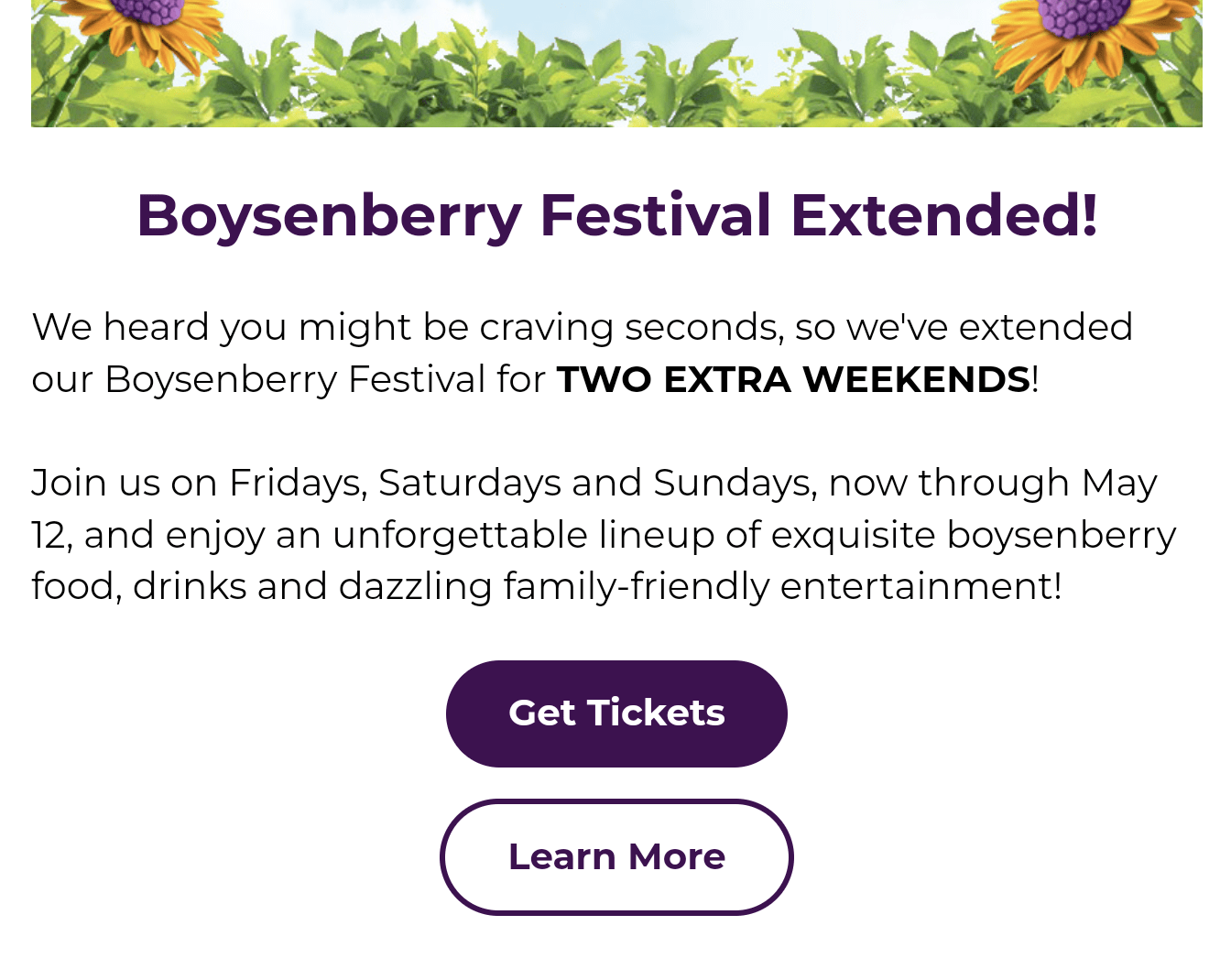 Boysenberry festival extended for 2 more weeks! r/KnottsBerryFarm