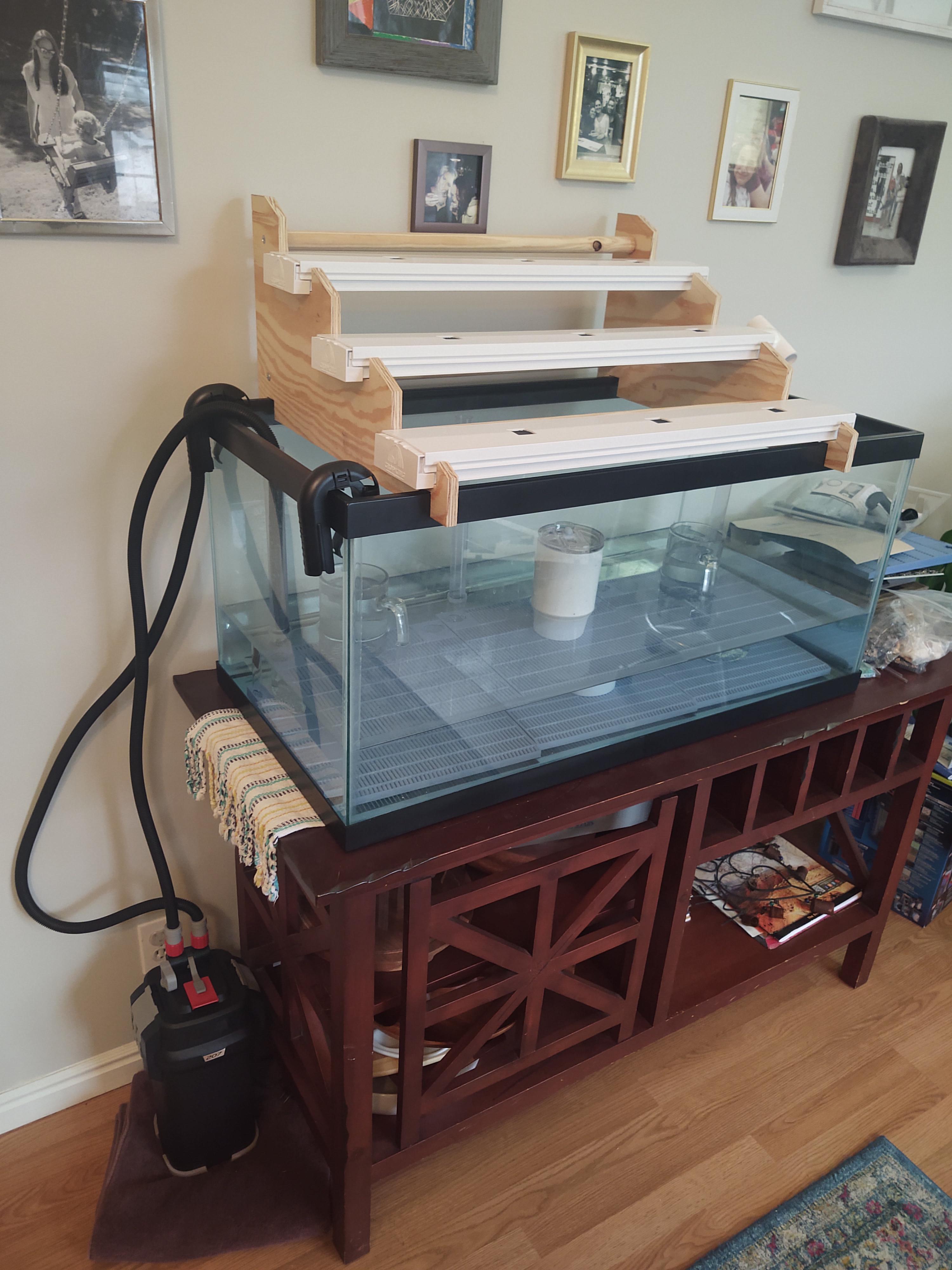 Step 1 Complete/NFT Indoor Aquaponic Setup r/aquaponics