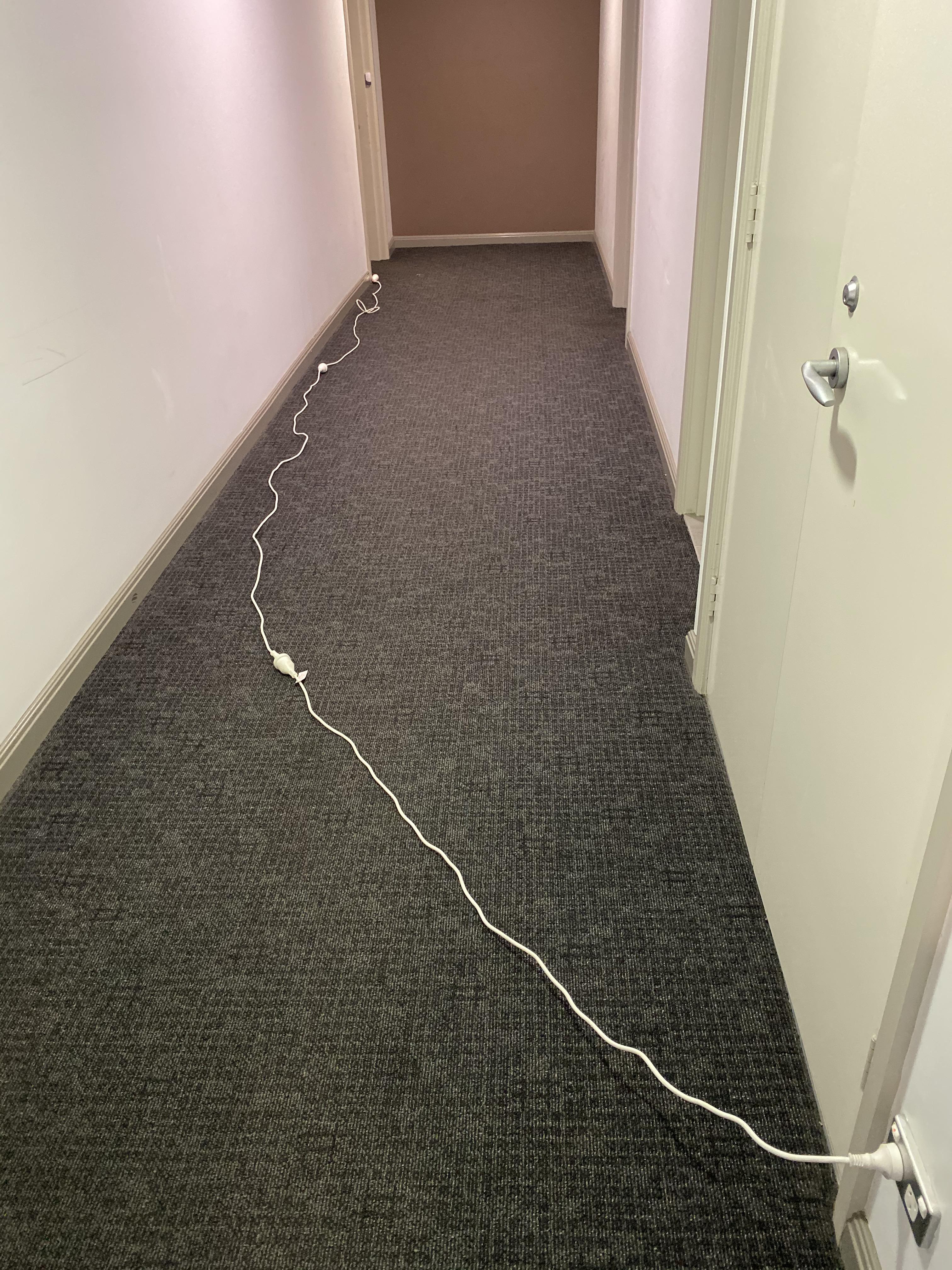 Is this a fire hazard? Daisy chained extension leads in strata building