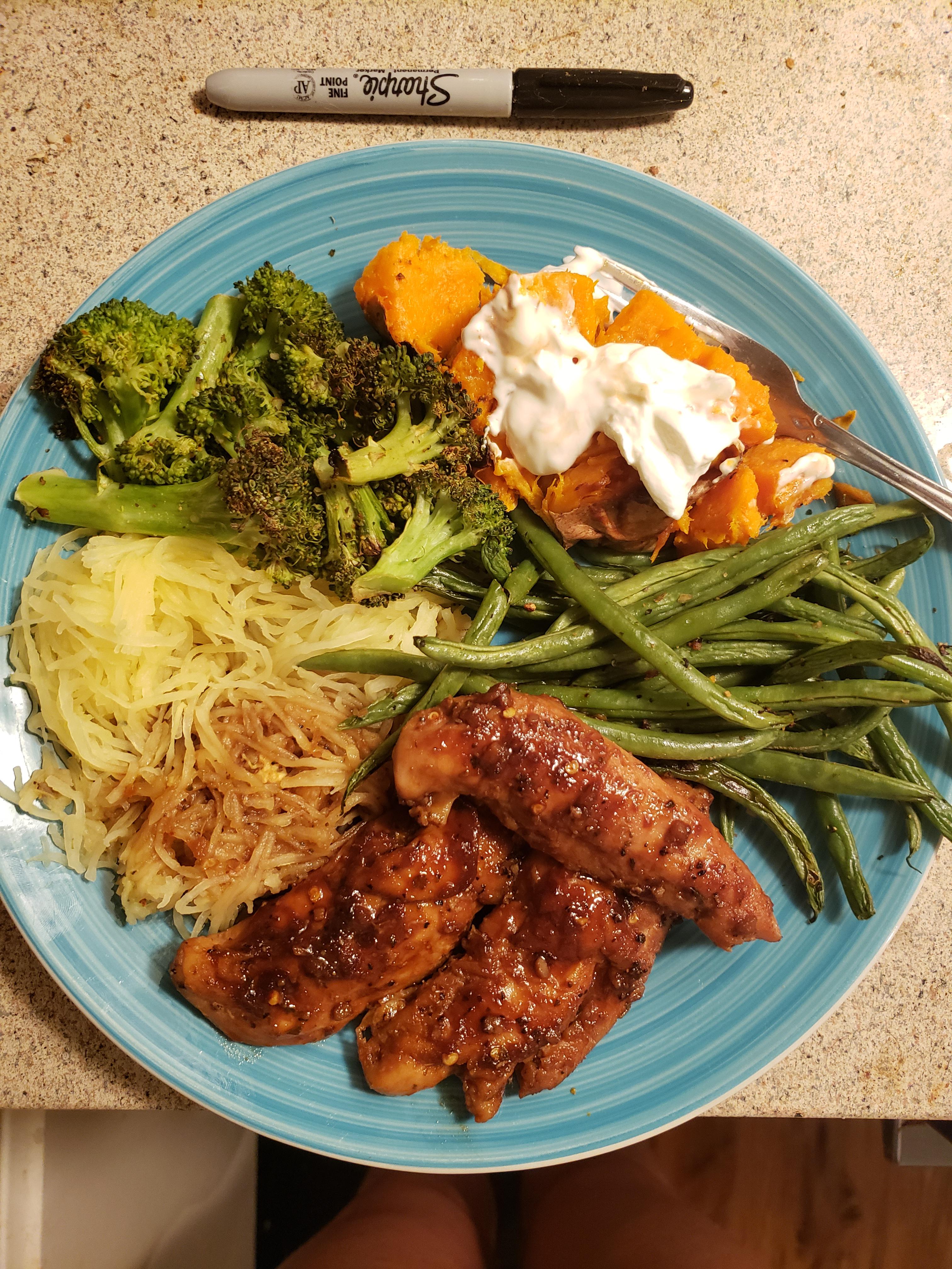 454 calories of deliciousness on a plate (details in comments and a