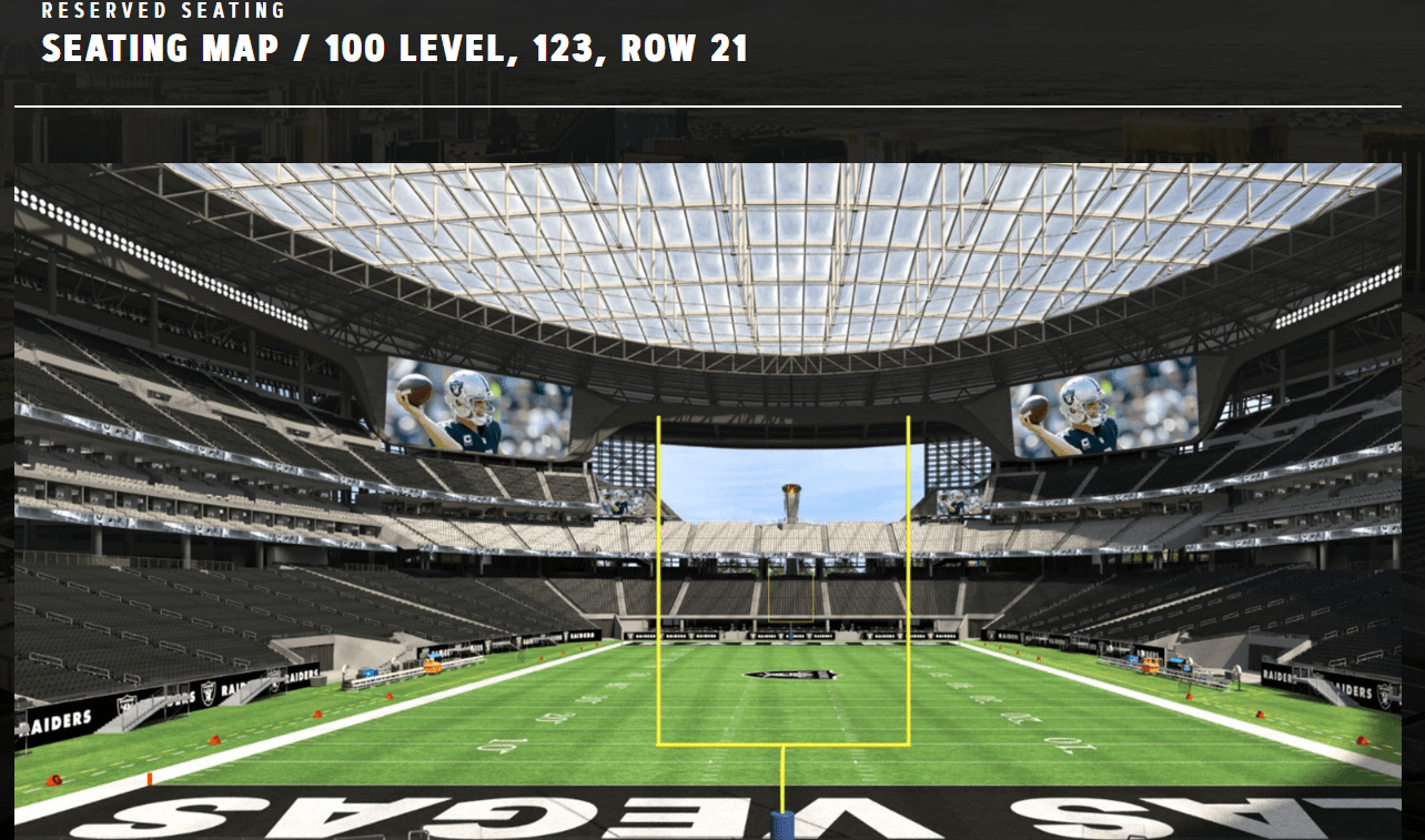 Raiders Stadium Seating Capacity Las Vegas Elcho Table