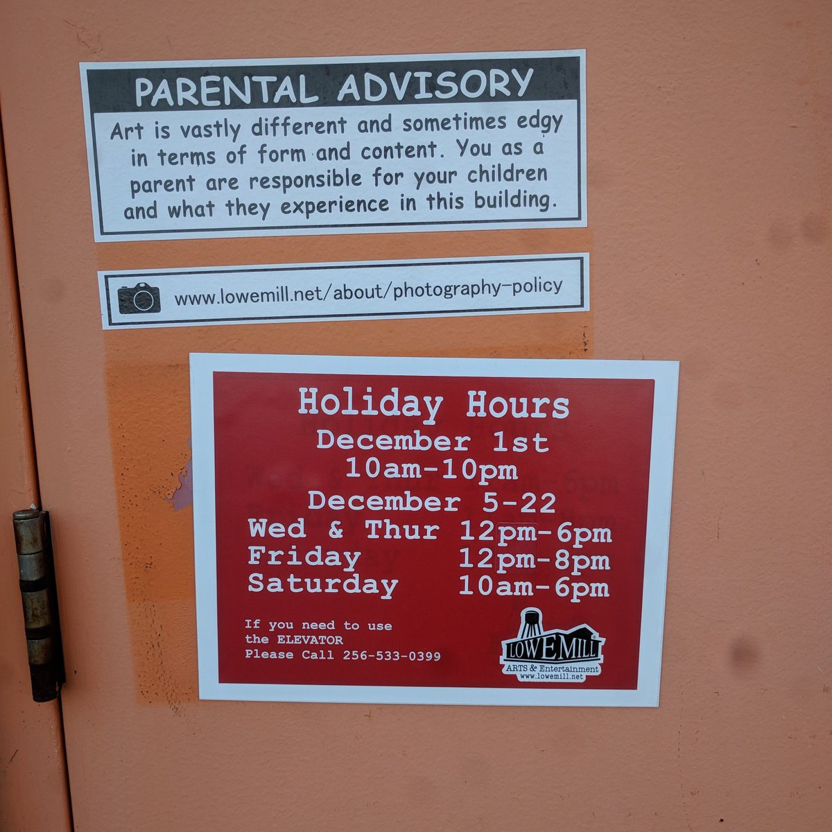 to December! Here are Lowe Mill's Holiday Hours (Dec 122). r