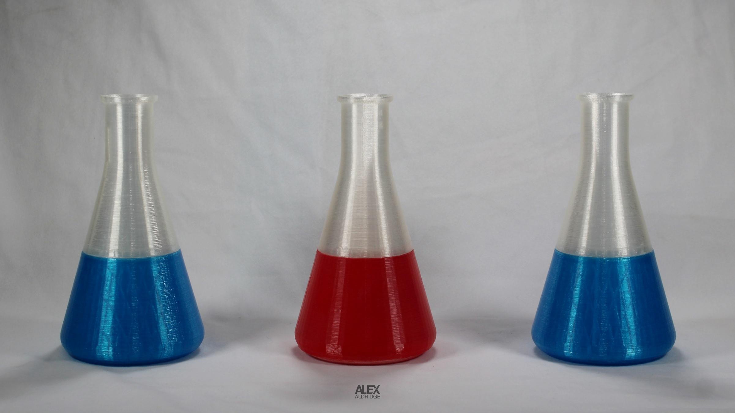 3D Erlenmeyer Flask Storage Container 3DPrinted