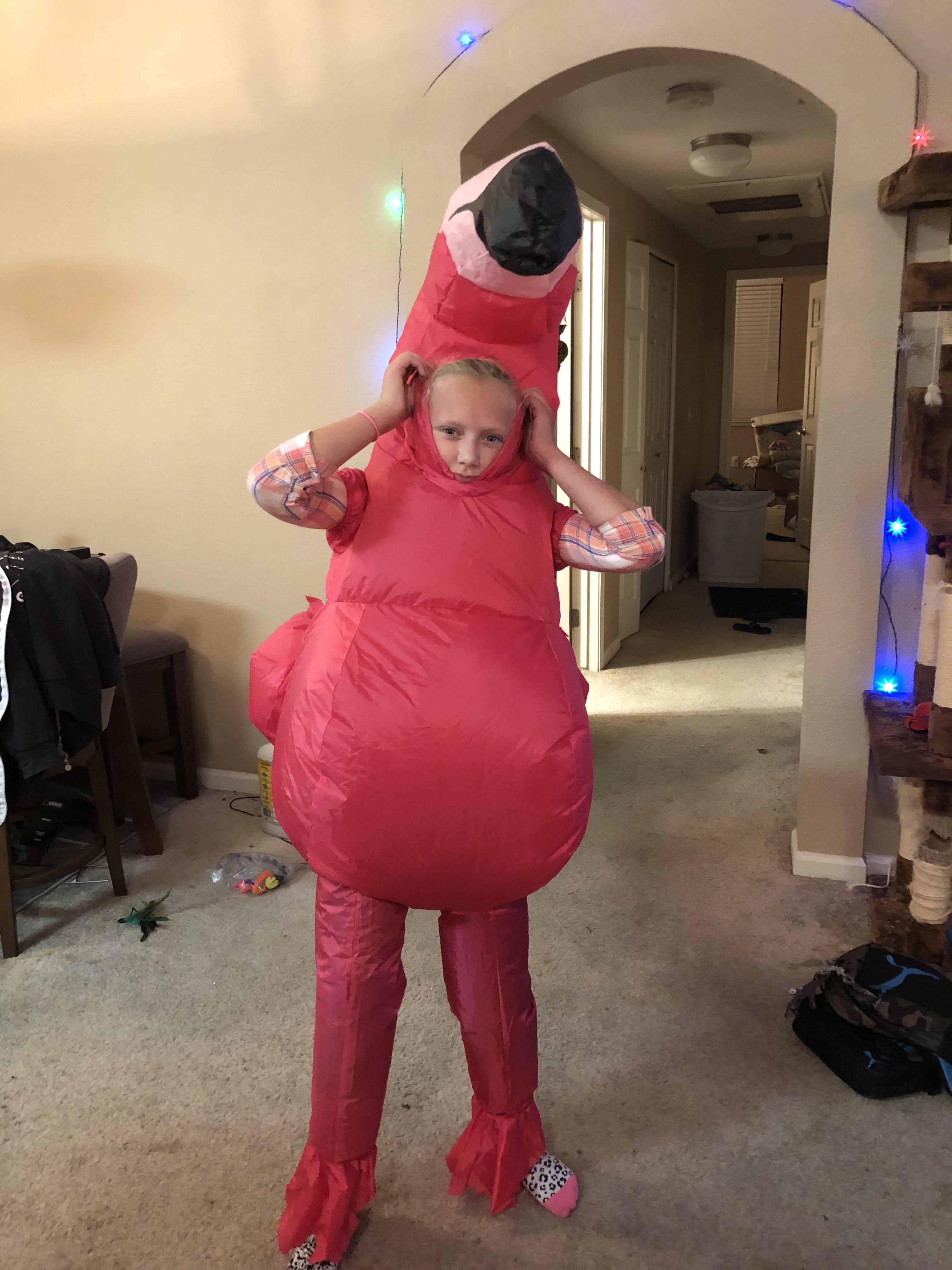 I made her pick this costume. It’s not going well. I might pee. r