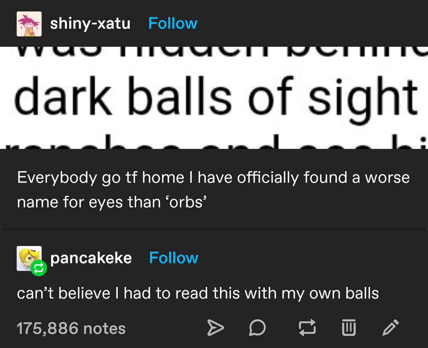 a name for eyes r/CuratedTumblr