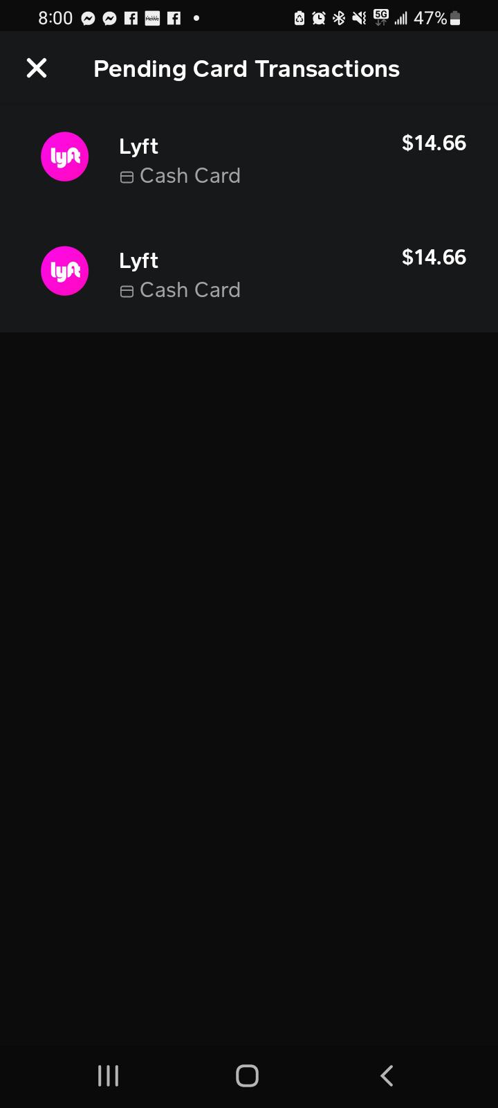 lyft charged me twice for the same ride, totally messed up the