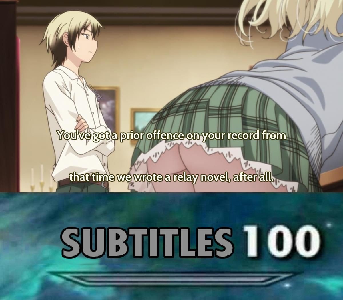 Subtitles 100 r/AnimeMeme