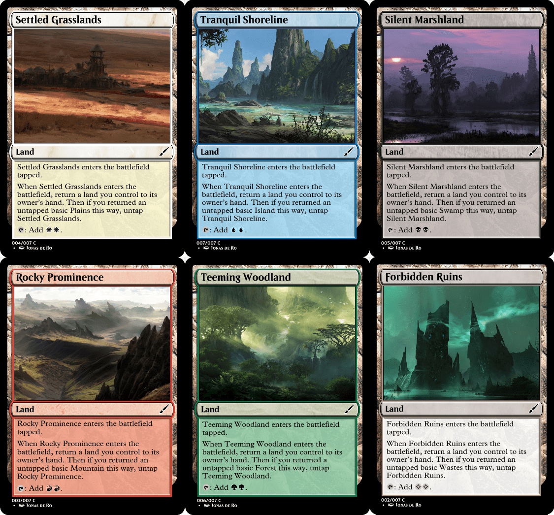 Bounce Lands to Support Monocolored Decks r/custommagic